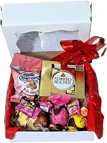 Cesta Caixa Recheada Presente Dia da Mulher, Aniversário Ferrero e Trufas