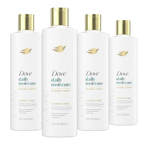 Dove Nutritive Solutions Moisturizing Conditioner 4 Count for Dry Hair Daily Moisture Deep Conditioner Detangles and Nourishes Dry Hair 12 oz