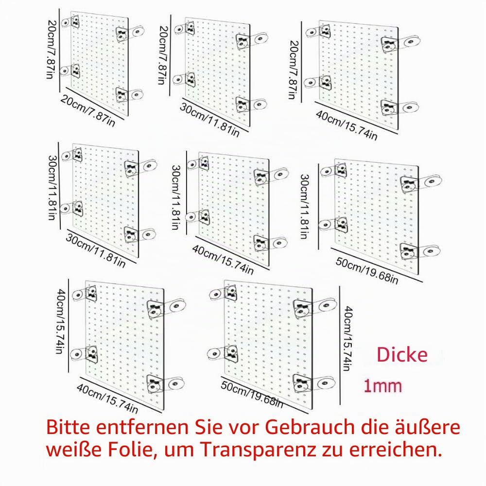 Trennwand für Fischzuchtkoffer, transparente Trennwand für Aquarien, 3 mm Loch, praktische Acryl-Leitwand mit Saugnapf (40 x 50 cm)