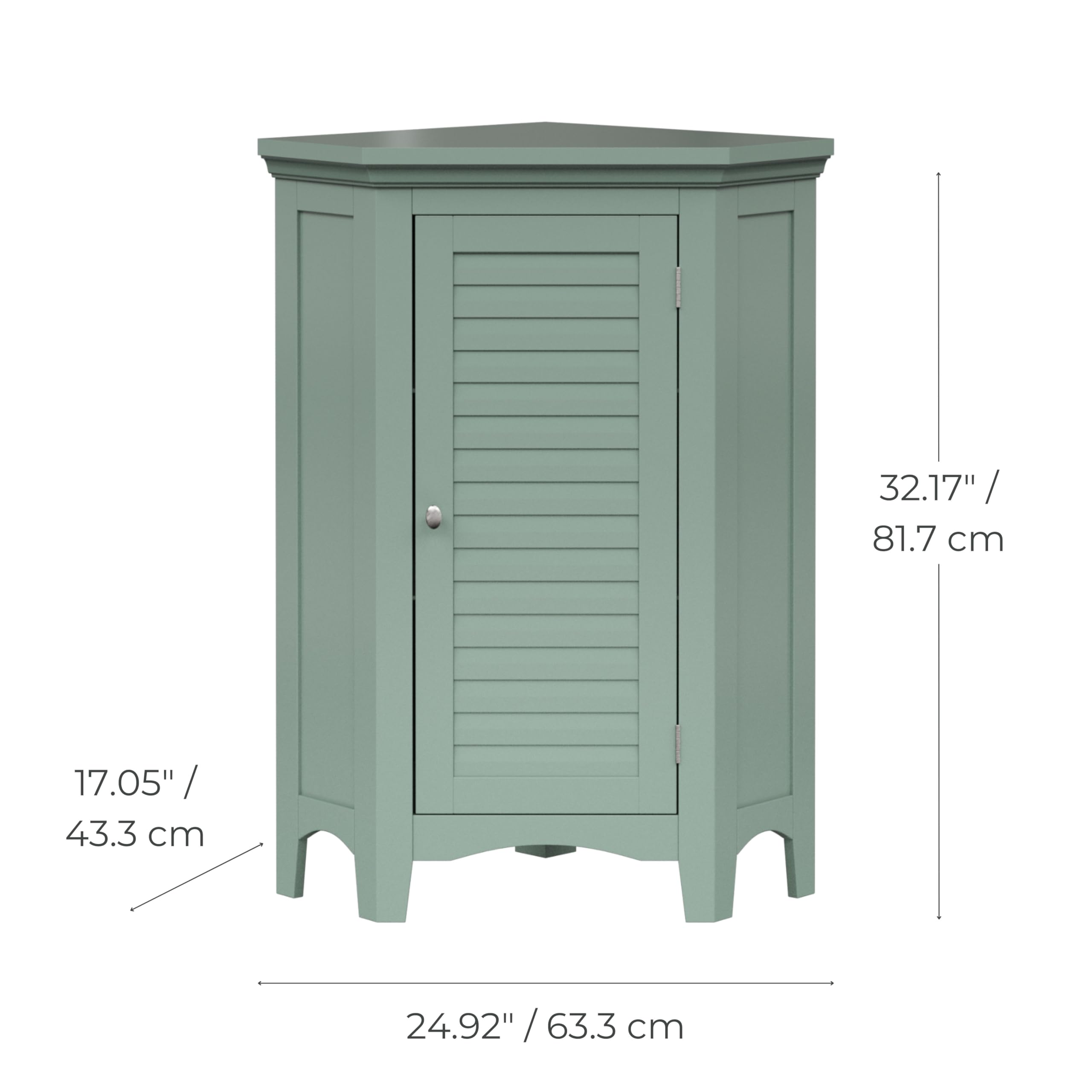 Teamson Home Glancy Eck-Standschrank, Salbeigrün