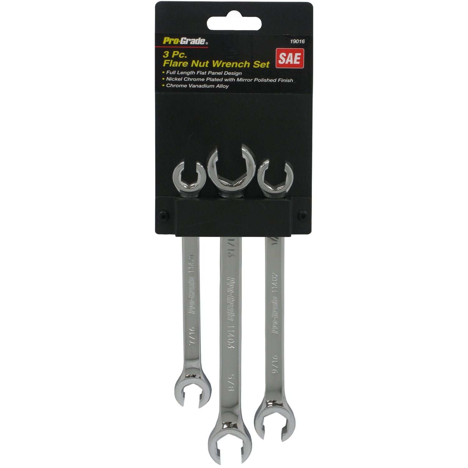 PRO-GRADETools 19016 3 Pc. SAE Flare Nut Wrench Set
