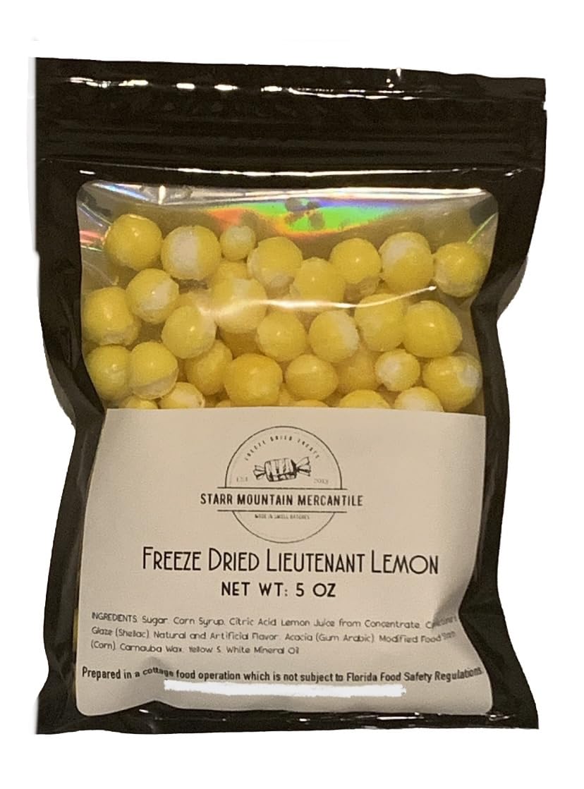 Freeze Dried Lemonheaded Candy SUPER CRUNCHY Sweet and Sour 5OZ