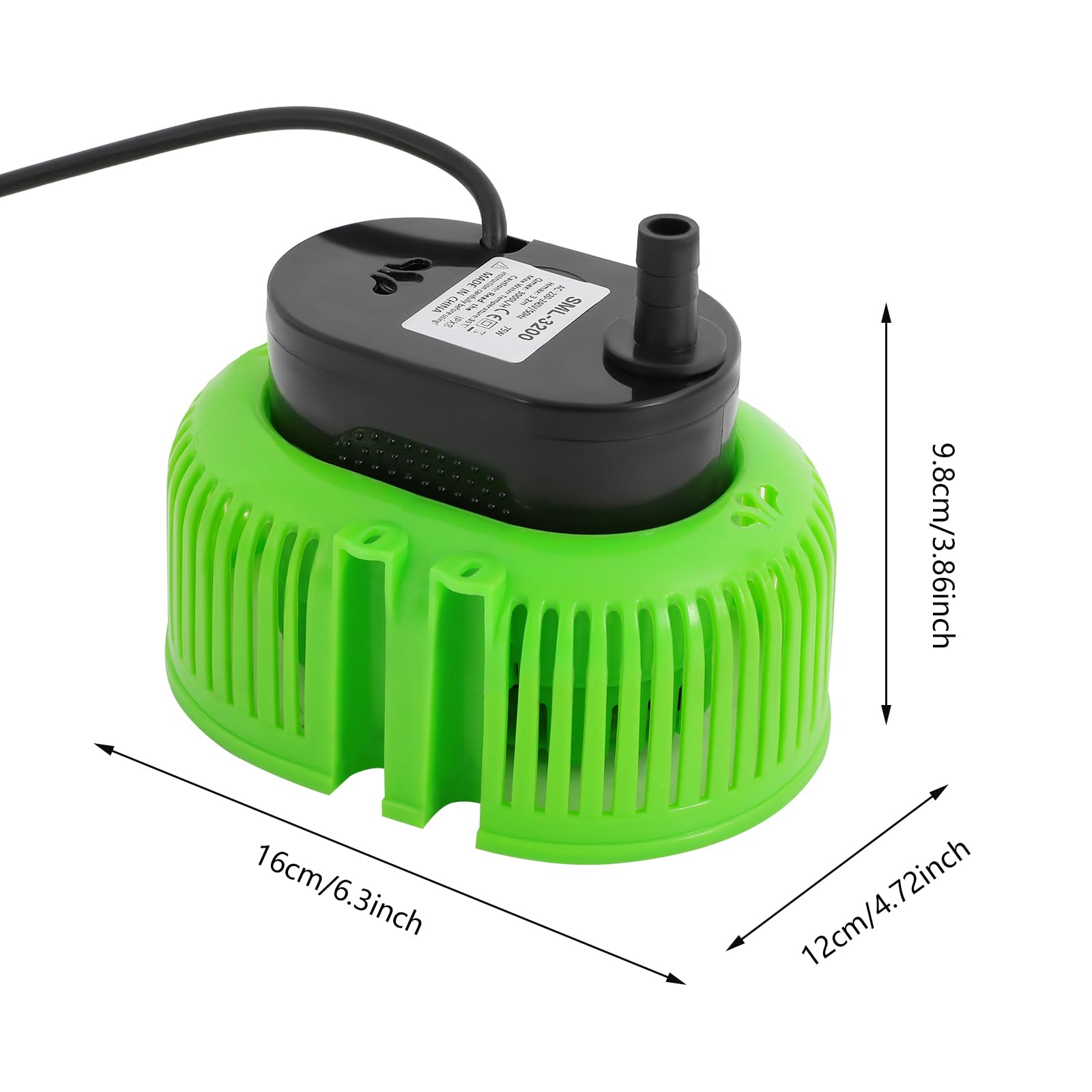 Pompa di copertura per piscina fuori terra, 75 W, pompa per acqua sporca, pompa per laghetto, pompa per piscina, pompa dell'acqua per lo svuotamento pelvico (verde)