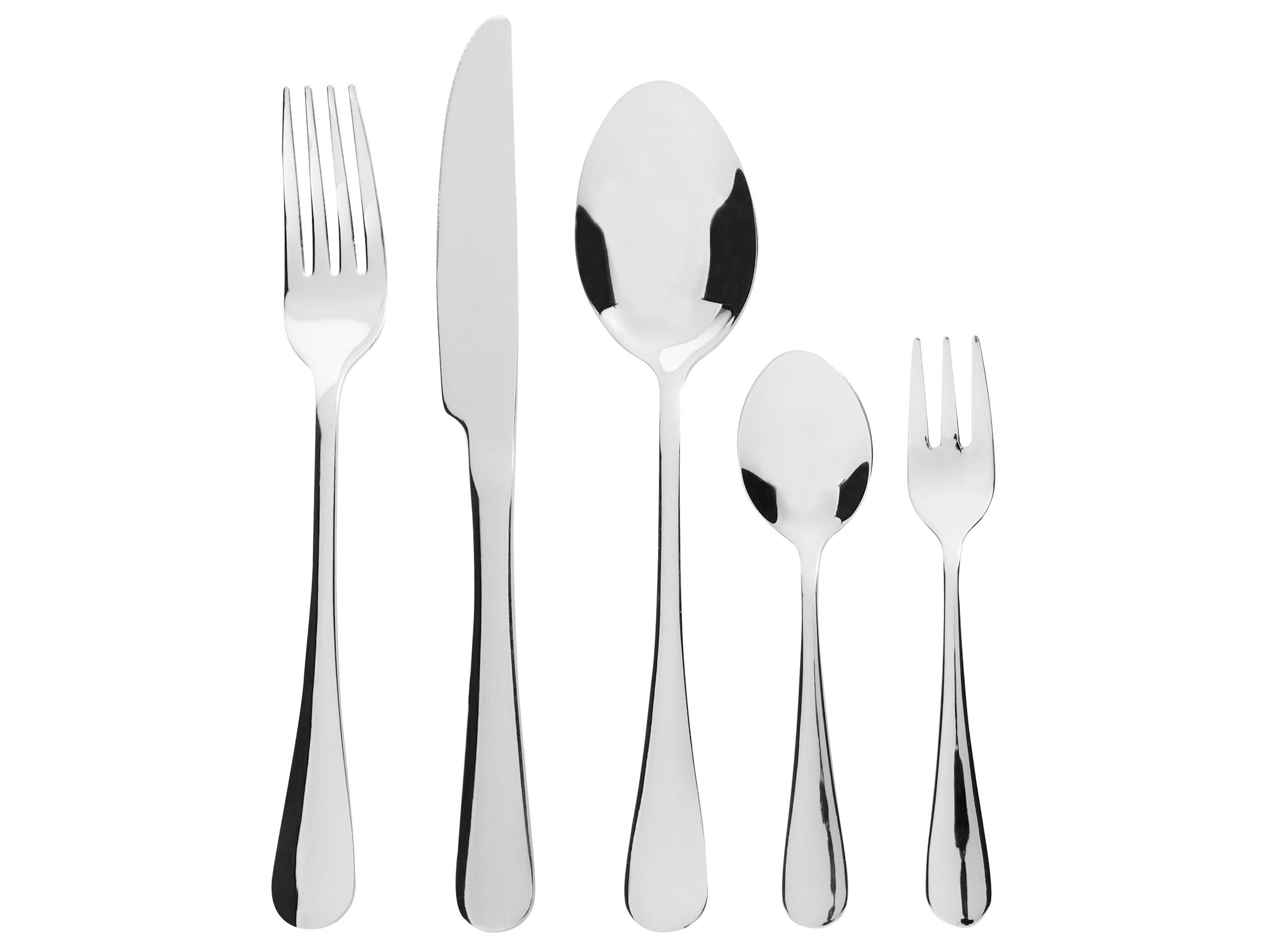 Cubertería moderna conjunto 30 cubiertos para 6 personas cuchillo tenedor cuchara cucharilla tenedor para postre acero inoxidable plateado Fusilli