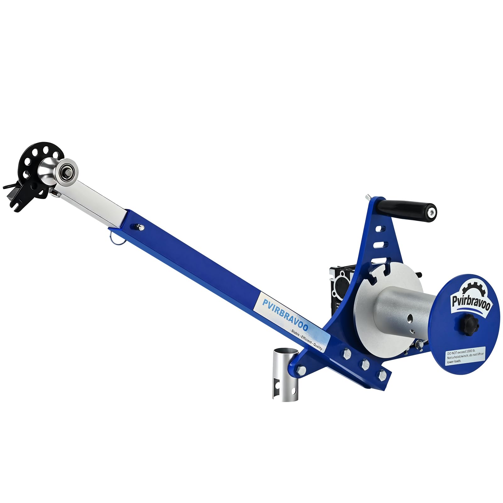 Photo 1 of Handheld Cable Puller - Drill Powered Wire Tugger with 1000lb Pulling Force - Features Adjustable Telescoping Boom Arm & Universal Conduit Head - Heavy Duty Electrician Tool for 1/2" to 4" Wire Runs