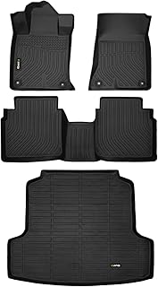 HAFIDI® Floor Mats & Cargo Liner Set Fit for 2019-2024 2025 Nissan Altima All Weather Protection TPE Anti-Slip Car Full Set Floor Liners Custom Accessories - Black