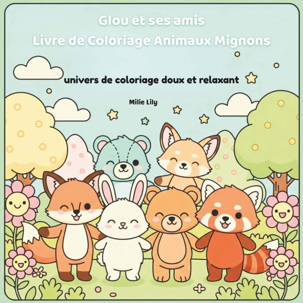 Glou et ses amis Livre de Coloriage Animaux Mignons: Univers de coloriage doux et relaxant