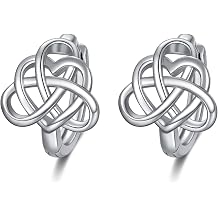 WINNICACA Celtic Earrings for Women 925 Sterling Silver Triangle Celtic Knot Huggie Hoop Earrings Irish Jewelry Gifts for Women Daughter Her Wife Mom Anniversary Birthday Christmas