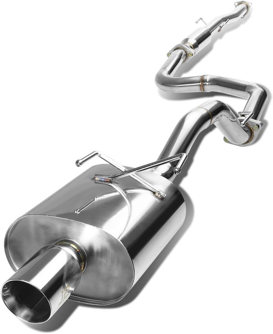 J2 Engineering J2-CBE-OS-053 Stainless Steel Cat Back Exhaust System [Compatible with 92-00 Honda Civic Coupe/Sedan 1.5L/ 1.6L l4]