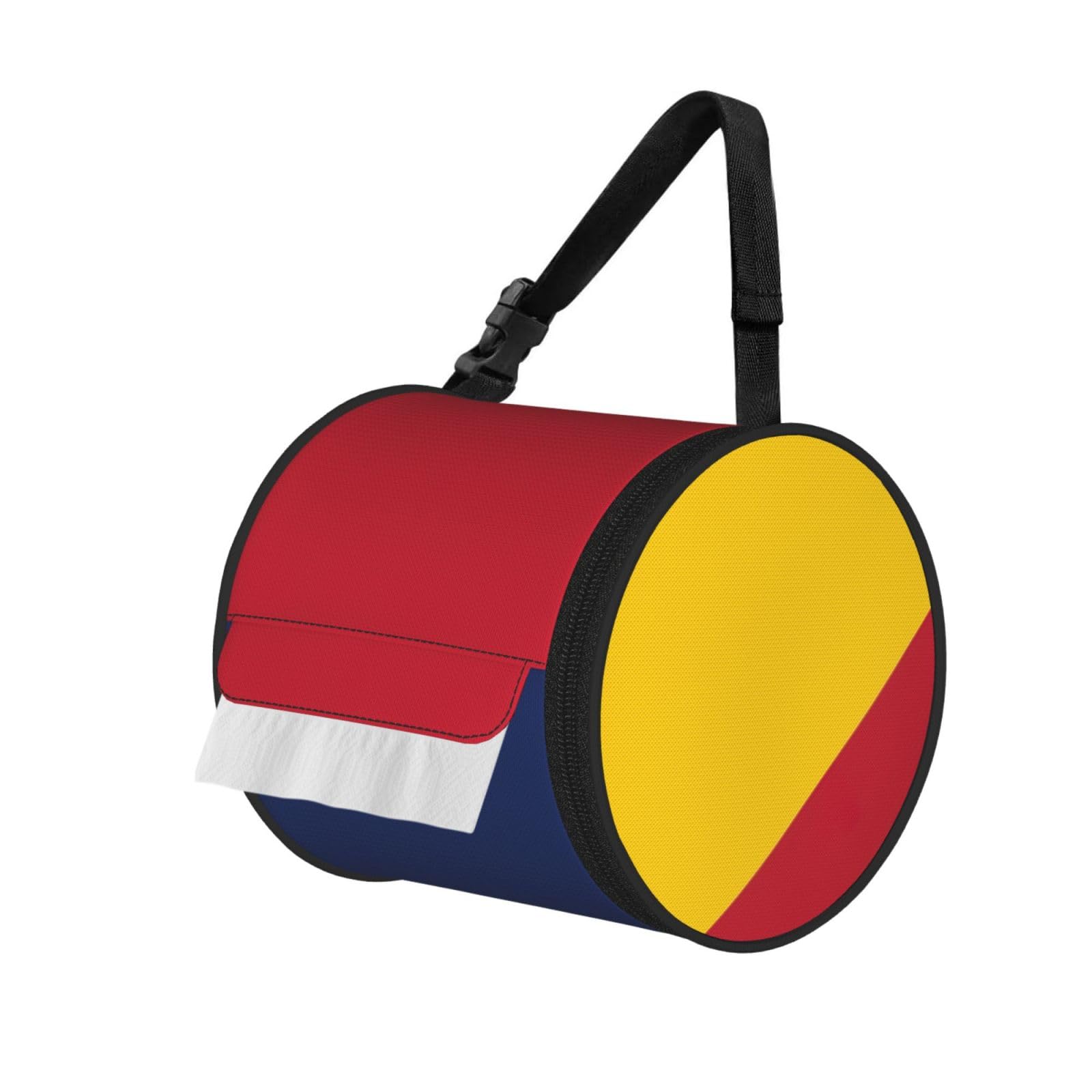 Flag Of Chad Print Fashion Tissues Organizer Box, Hanging Tissue Holder For Purse Coins For Car Office Daily Outing