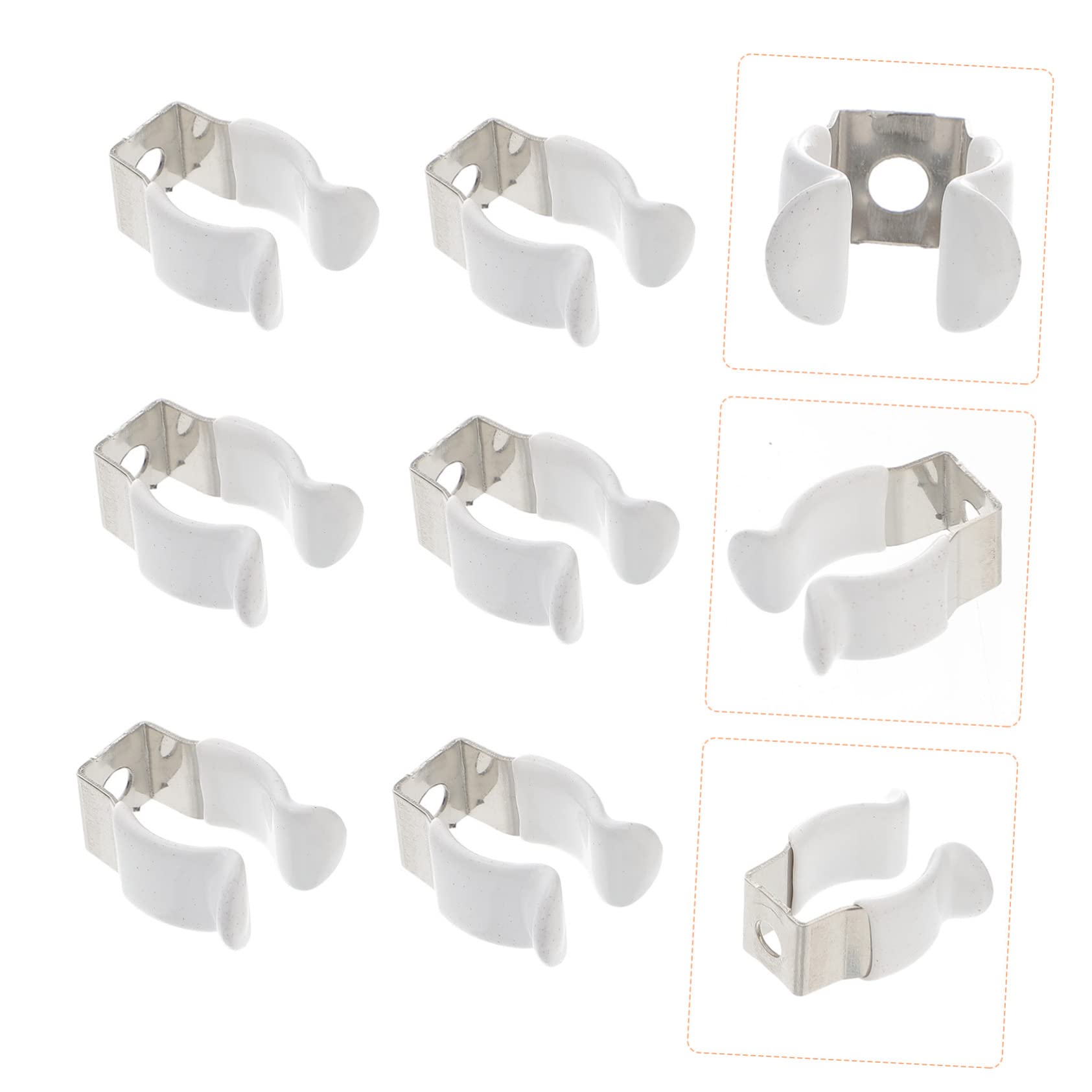 Happyyami 3sets 10pcs U Bracket Light Pipe Clamp for LED Tubes U Clips Holder for Secure Mounting for Workshops Warehouses Bathrooms and More 10pcs*3