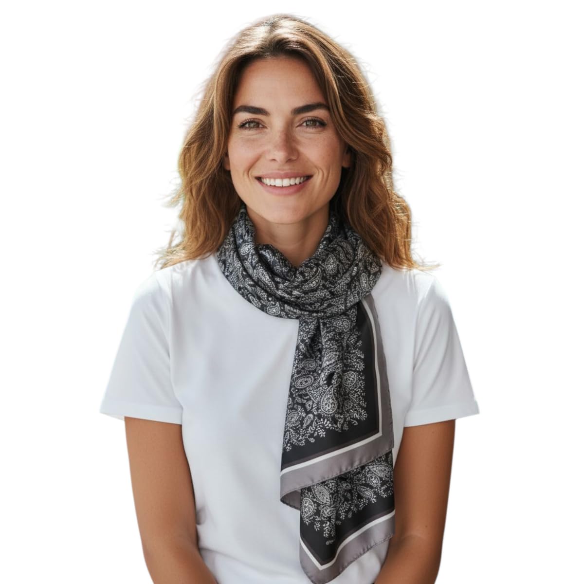 Lenço Xale Echarpe Feminino De Cetim Seda 90x90cm Estampado em promoção! Veja a oferta e mais achadinhos de Cintos & Lenços 9 Hoje é o melhor dia para comprar Lenço Xale Echarpe Feminino De Cetim Seda 90x90cm Estampado com aquele preço maroto! Promoção! Aproveite a oferta! 9