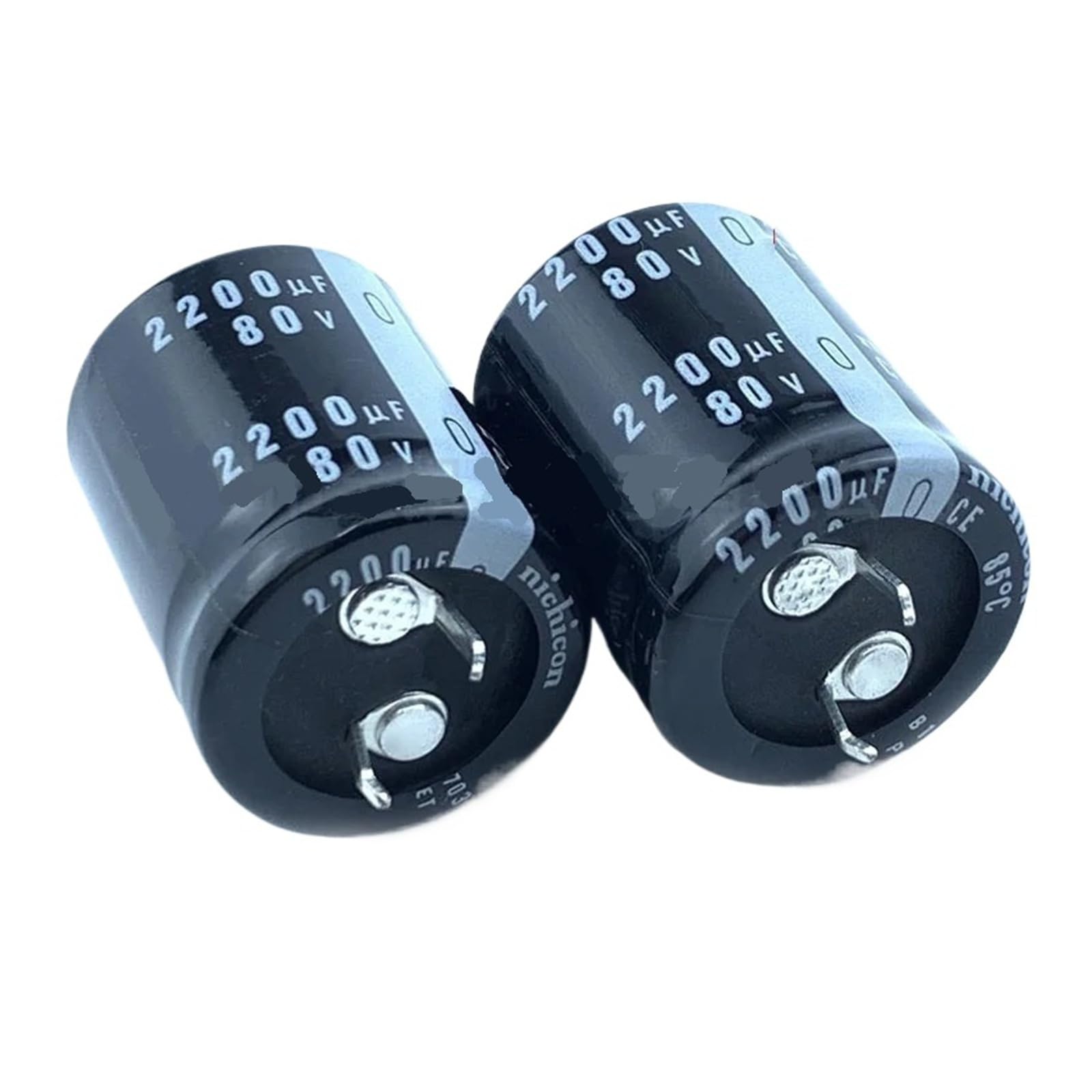 Condensateur 2200uF 80V 22x35mm pour amplificateur d'alimentation de chaîne Hi-Fi - Lot de 2