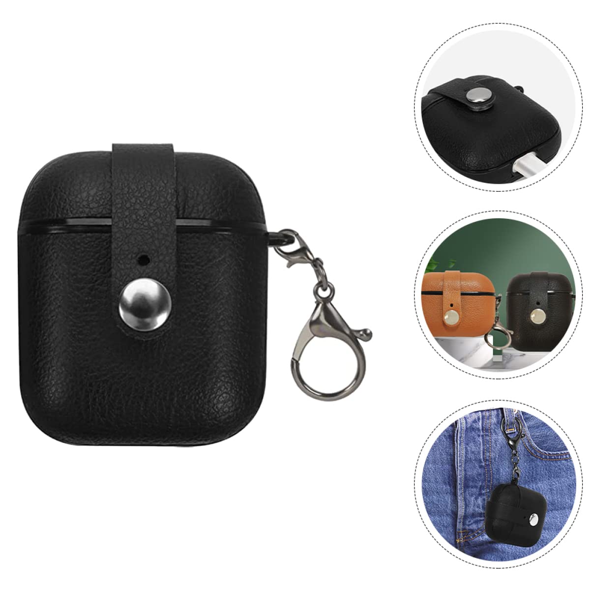 Gatuida 3pezzi Custodia Protettiva Per Auricolari Pu Per Design Unico e Antishock Accessorio Elegante e Leggero Per Organizzare Tuoi Auricolari