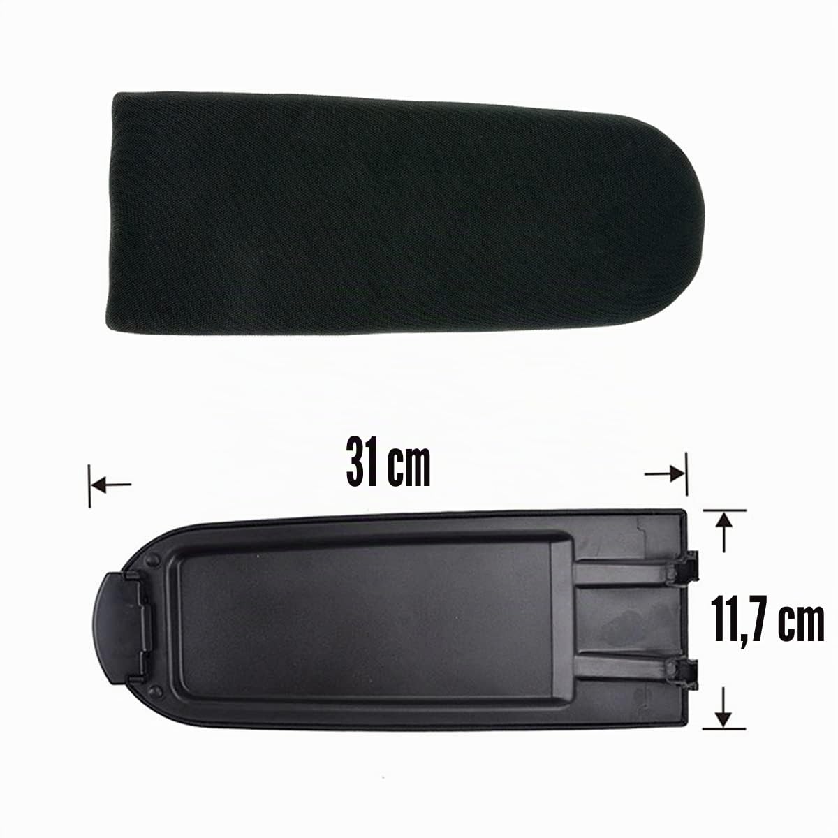Housse pour accoudoir de console centrale Skoda Octavia Fabia Roomster - Tissu doux