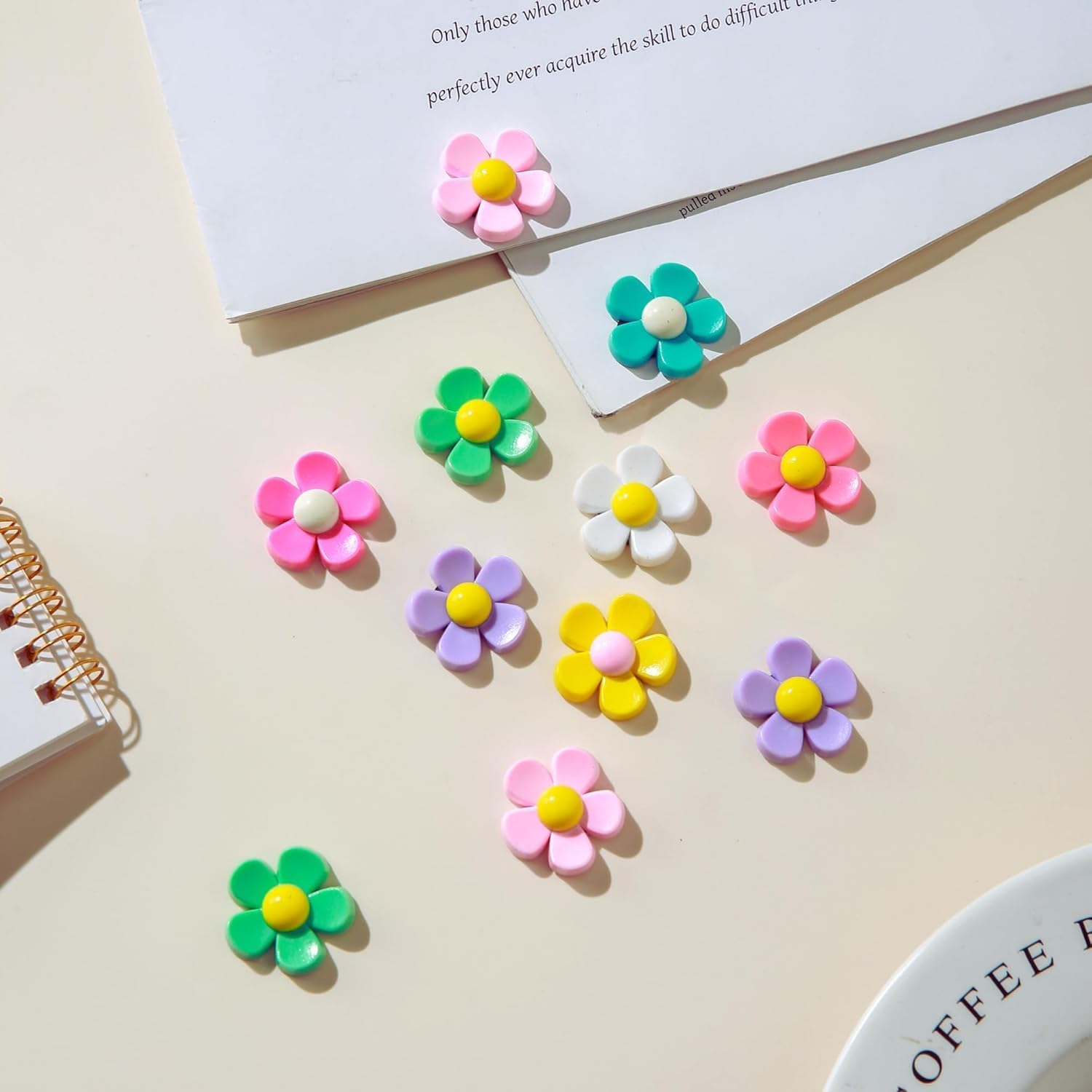 Flower Fridge Magnets 24 Pcs Cute Magnets for Refrigerator Locker Office image 5