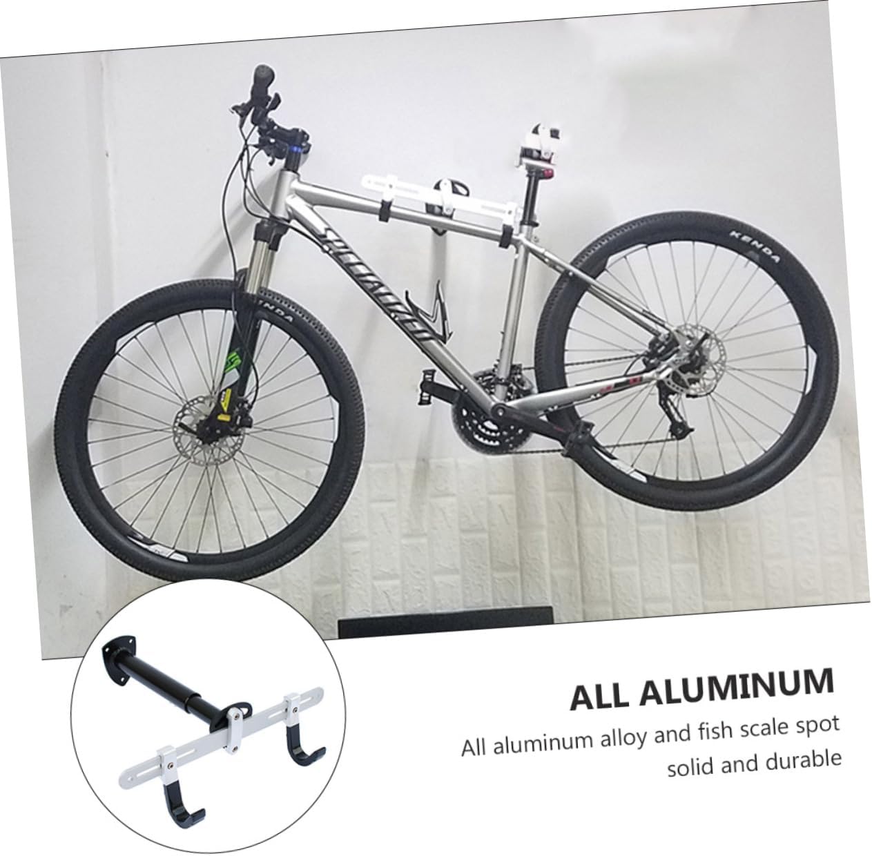 YARNOW 2pcs Adjustable Bike Wall Hook and Storage Rack Space-Saving Parking for Mountain Road and Folding Bikes Easy Installation for Garage and Indoor Use