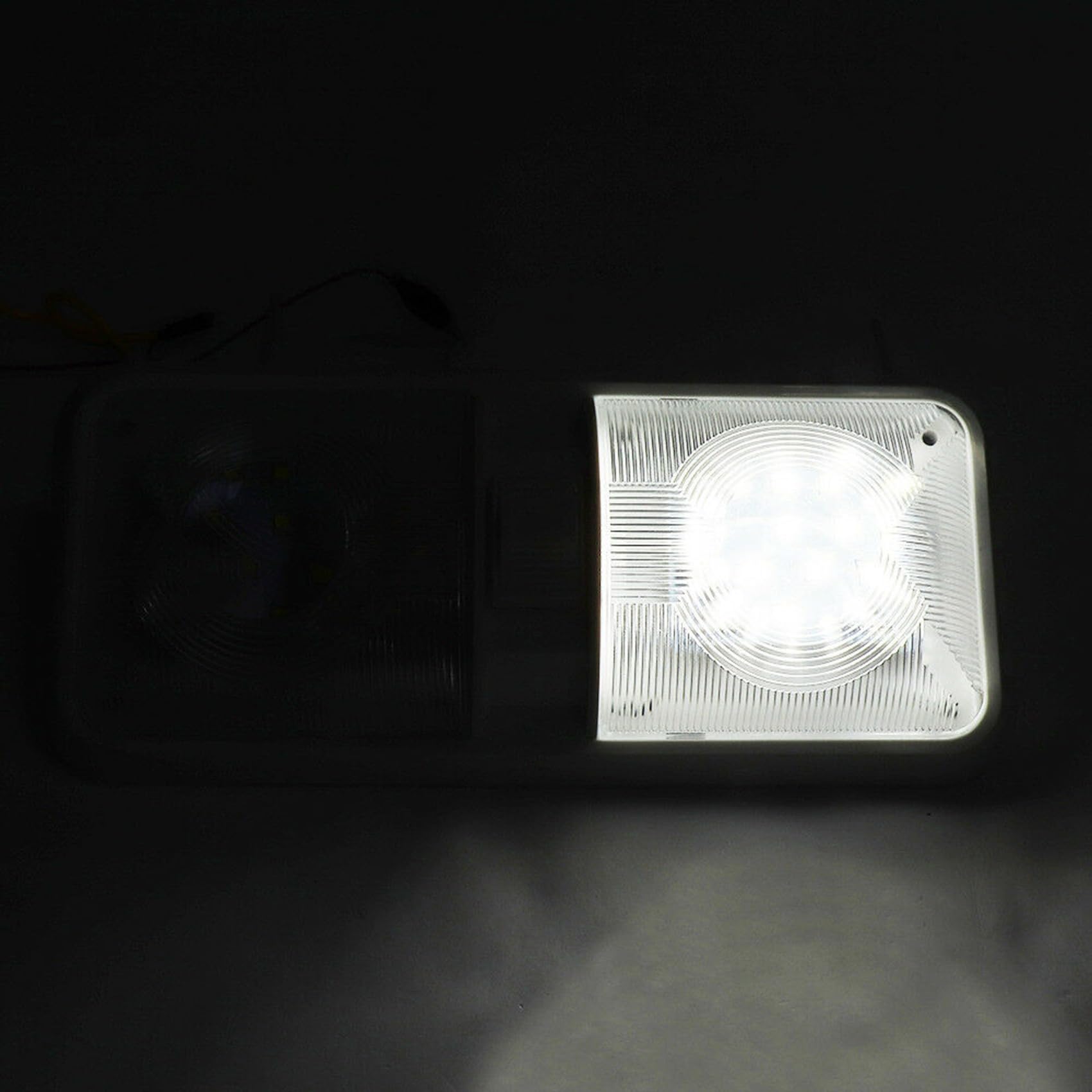 Bloepum 2X Universal Car Ceiling Double Dome Light for Trailer Marine RV 48 LED 12V 520LM Car Light Lamp White Roof Lamp
