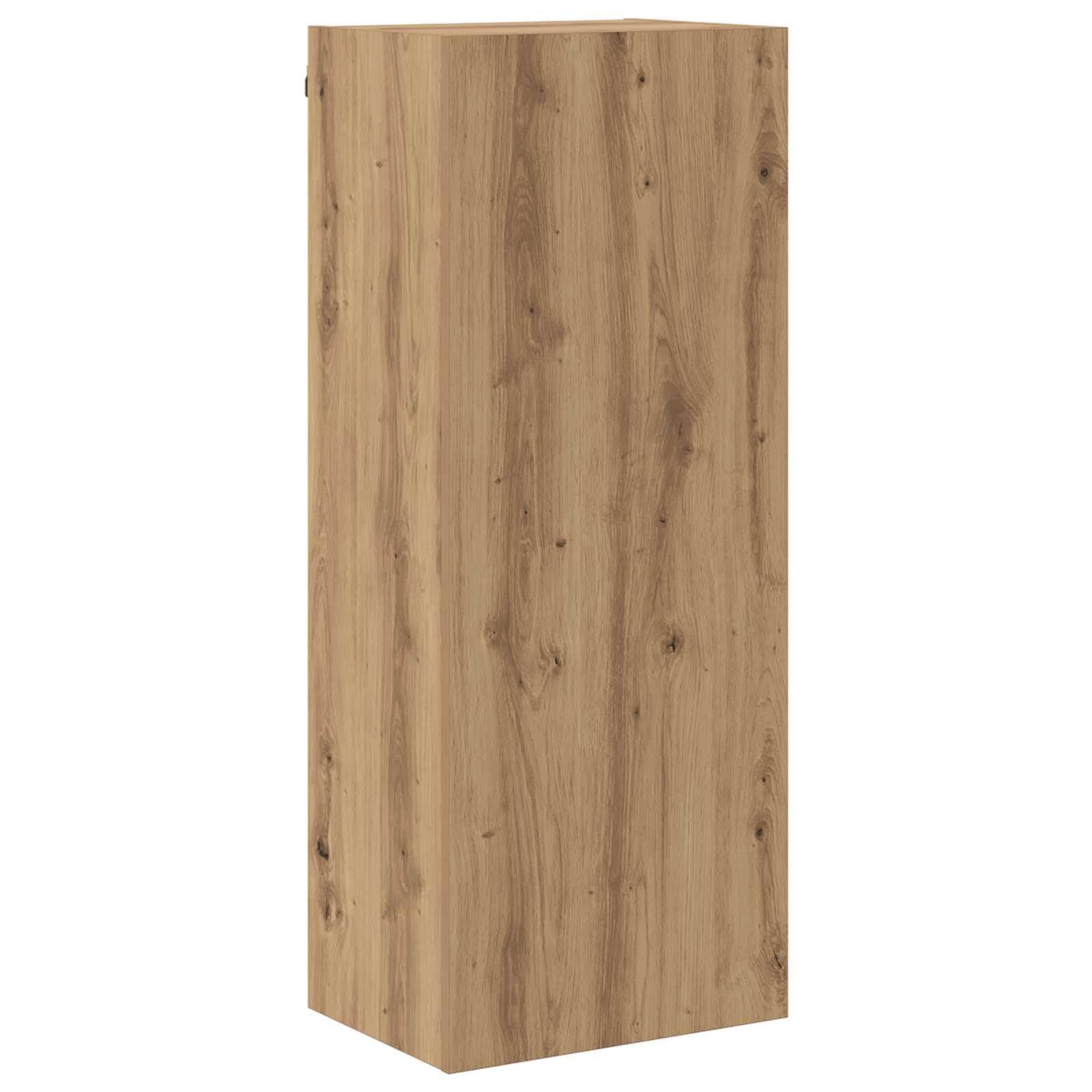 TV-Schrank Wandmontiert 4-teilig Artisan-Eiche Holzwerkstoff, Modernes Media Center für Wohnzimmer, Schlafzimmer, Elegantes Design mit Stauraum