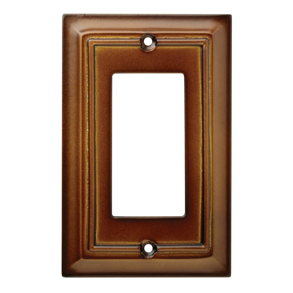 Placa de Interruptor Franklin Brass 171915 Madera Arquitectónica Elegante Color Saddle