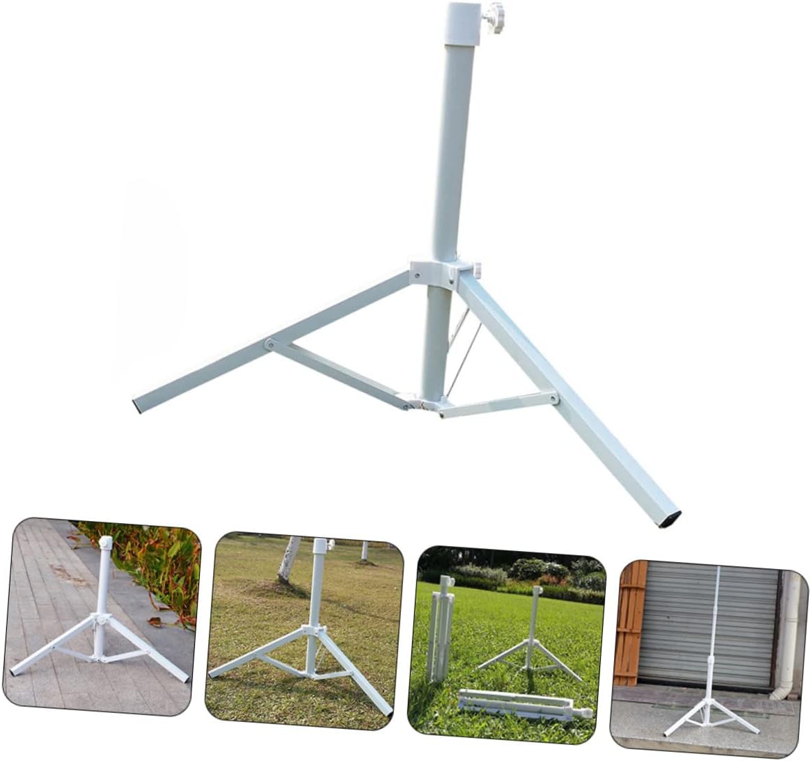 2pcs Portable Umbrella Base Stand Sturdy Iron Fixing Support for Outdoor Use for Beach Patio and Garden Lightweight and Design for