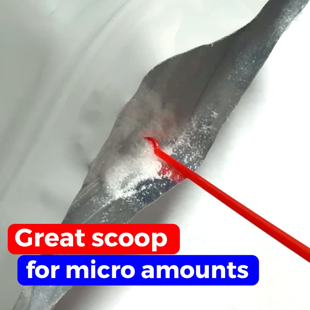 Micro Scoops - Cuchara de 10 mg-15 mg (micro cuchara) mg cucharas medidoras (varios tamaños), sin BPA, mango largo para mayor comodidad, cuchara de 10 mg para polvos y trabajo de laboratorio (1000