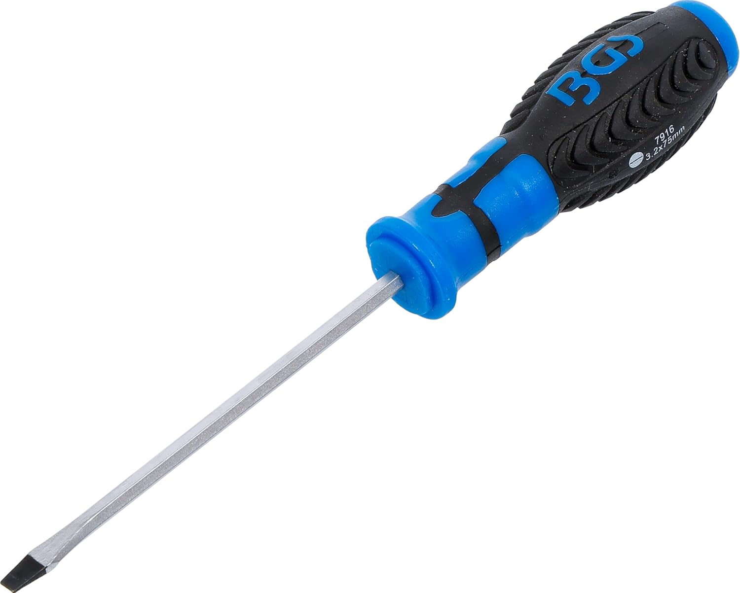 BGS 7916 | Screwdriver | with external Hexagon | Slot SL 3.2 mm | Blade Length 75 mm