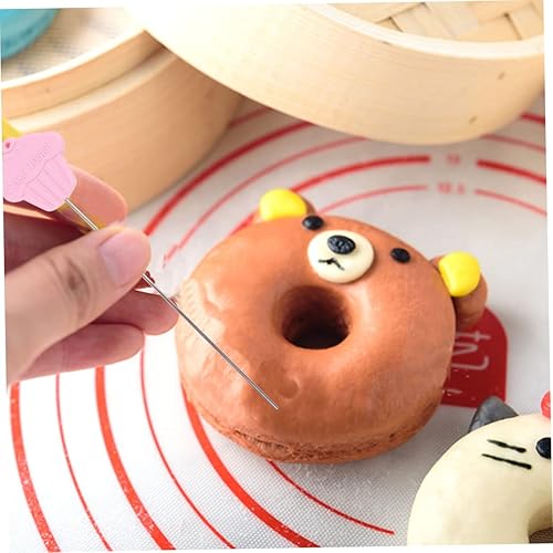 Miniatura 9 de Herramientas de silicona para hornear magdalenas de silicona, brocheta de metal para tartas, sonda de torta de metal, probador de pan de cocina,
