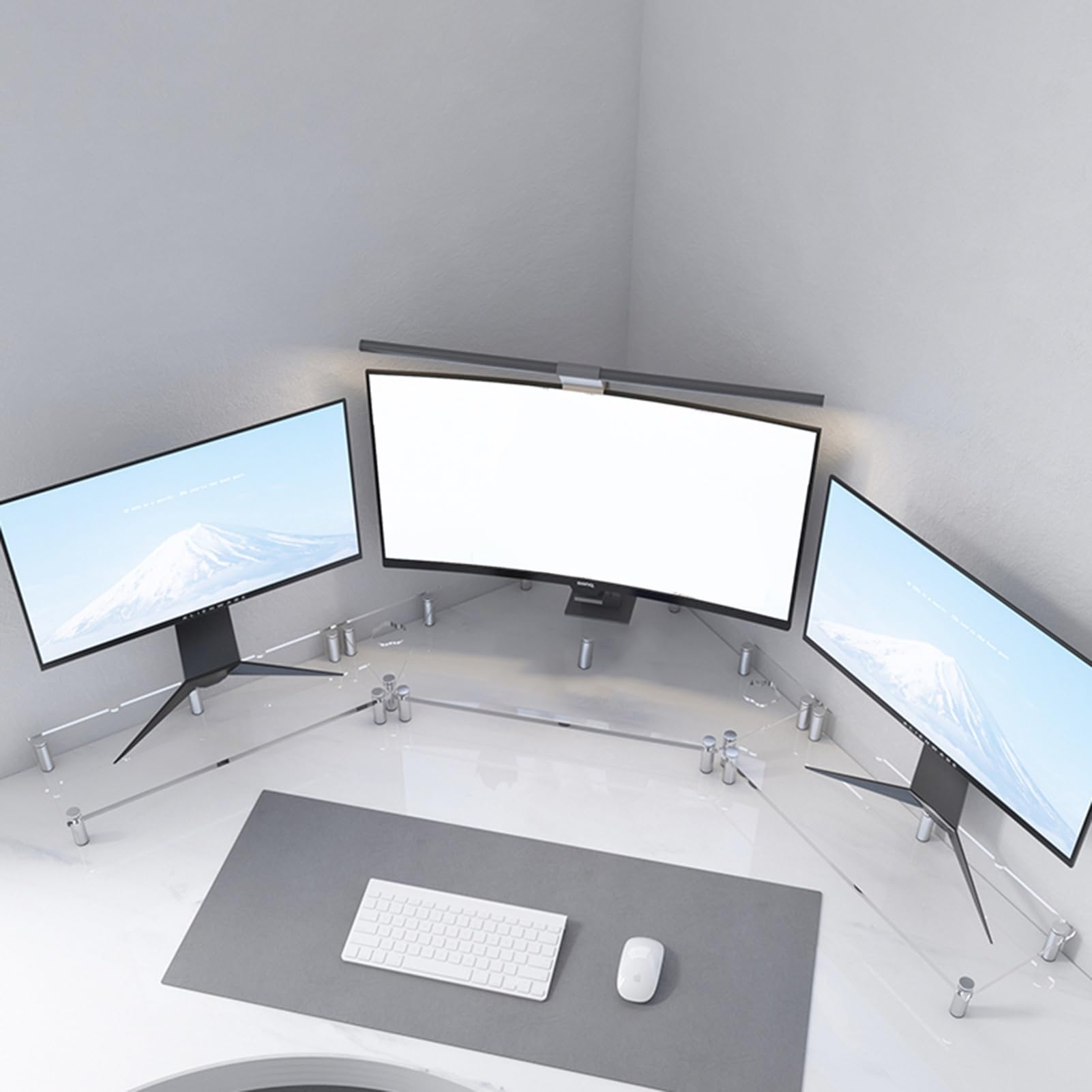 Support de moniteur acrylique pour libérer de l'espace sur un grand bureau d'ordinateur