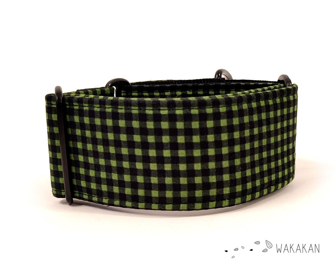 Collar Martingale Para Perro: Hipster Green, Hecho a Mano en España por Wakakán