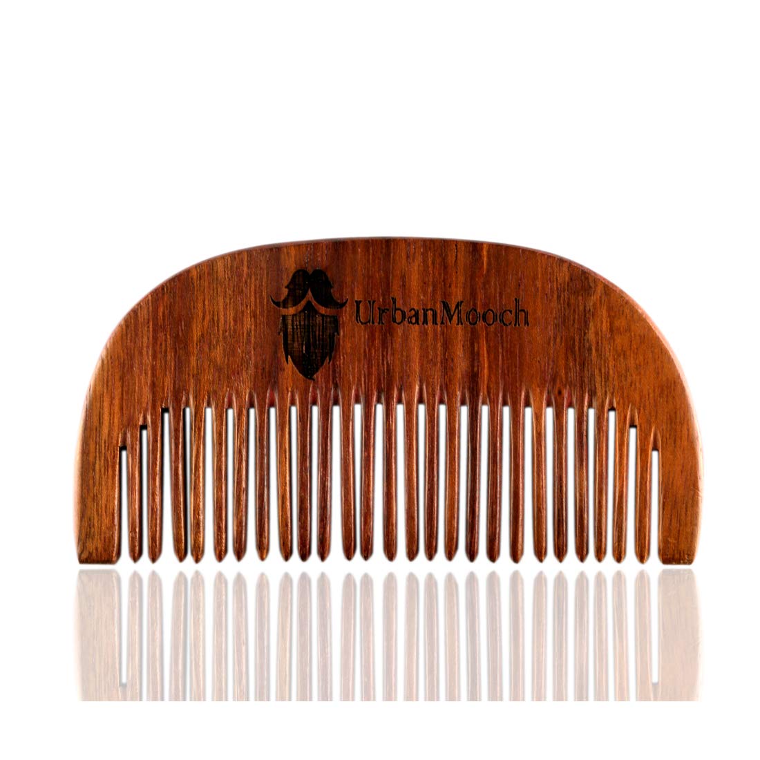 UrbanMooch Pure Sheesham Wood Beard Comb | Style your beard hassle-free | Pocket-size Elegant Comb for Hair & Beard Styling | Light Weight For Healthy & Stylish Beard