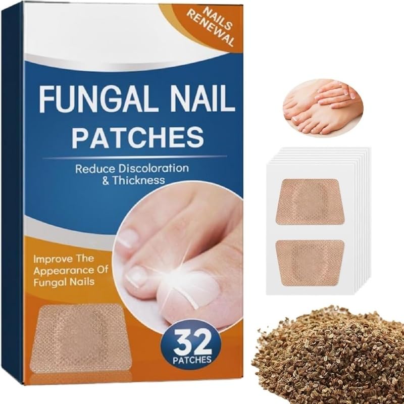 Anti Fungal Nail Treatment Patches Toe Fungus Onychomycosis Repair Stickers (64 Patches)