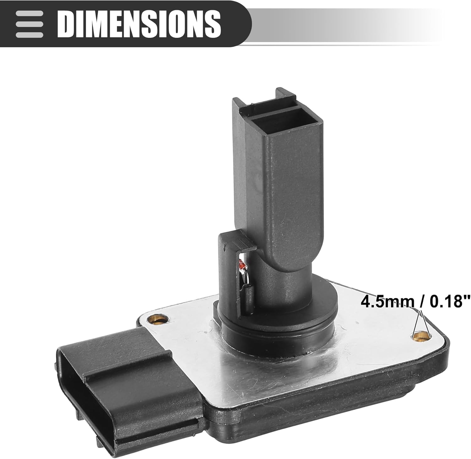 Motoforti Air Flow Sensor Meter, MAF Sensor Airflow Replacement, for Ford Explorer 2002-2003, Plastic, No.1L2Z12B579AAA, Black