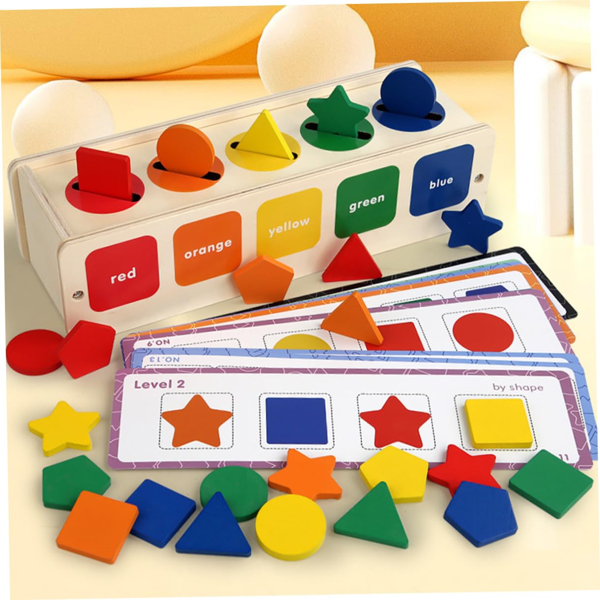Box Classificazione Sagome in Legno Montessori per Bambini