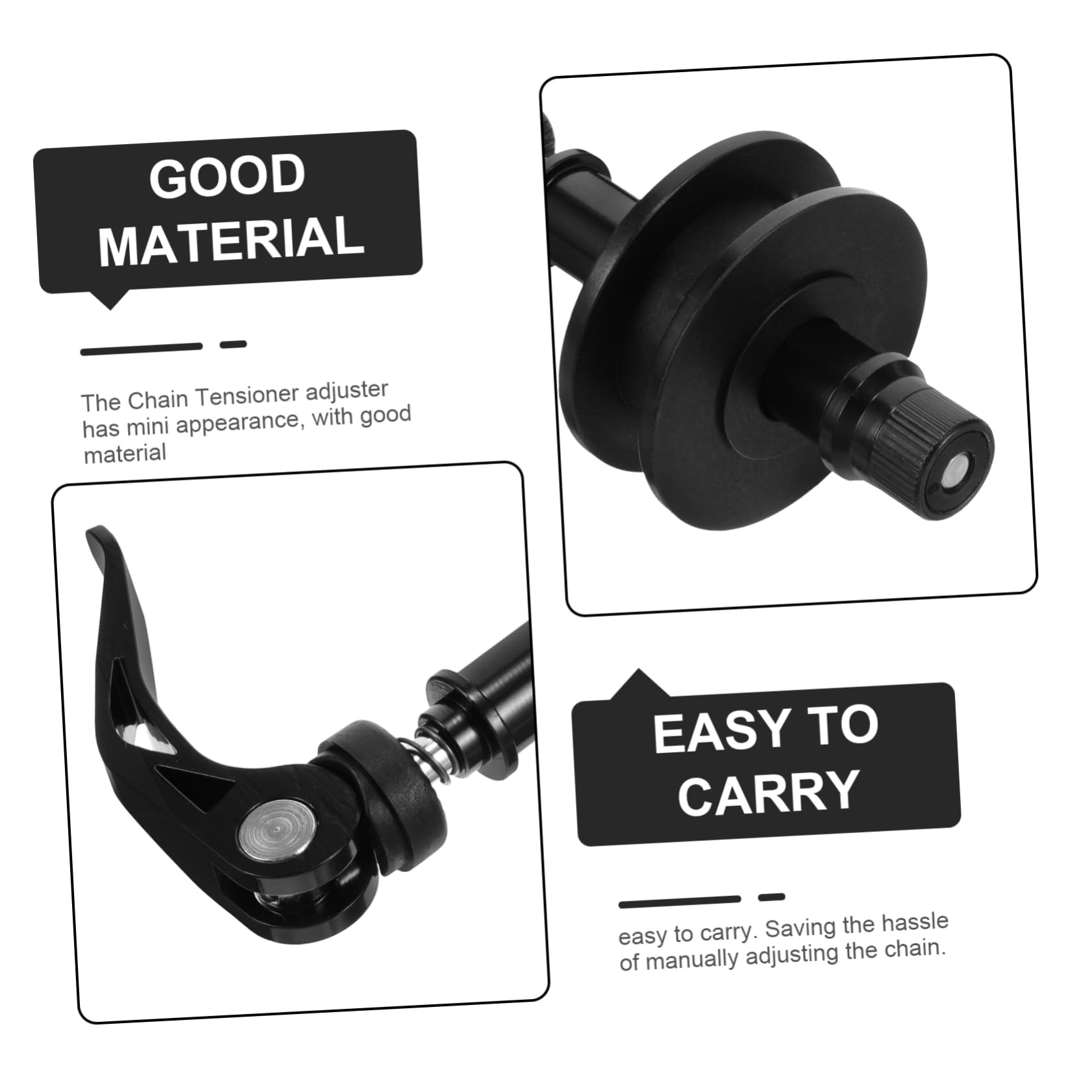 SUPVOX retenue de chaîne broyeur Frein stabilisateur Guidon Conduire serrures Fixateur de chaîne Dispositif de Tension de chaîne régleurs de chaîne de vélos pignon Fixe Plastique Black