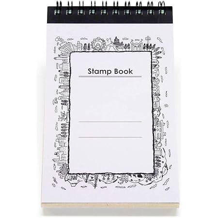 Amazon Maru Mono 切って 旅する スタンプノート スタンプと一緒に旅を楽しむ専用 ノート ーレトロノートグレー スタンプ 文房具 オフィス用品