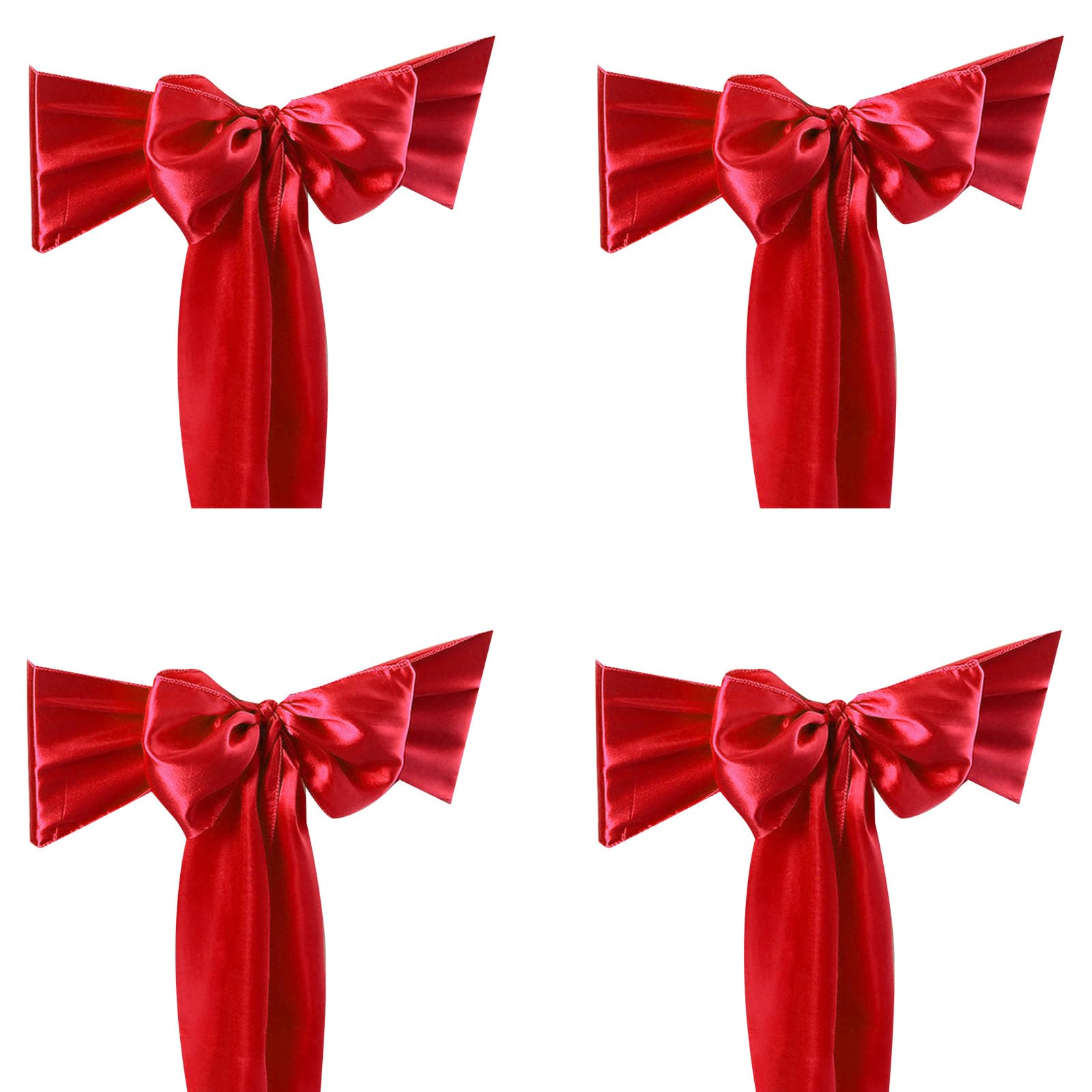 Elnwnnkc Chair Band Chair Bows Ties for Weddings and Event Elegant Back Occasion Sashes 4PCS Wedding Sashes