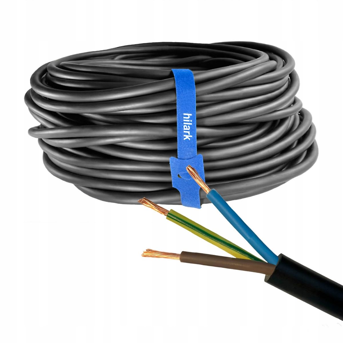 Hilark Cable Tech Câble en caoutchouc H07RN-F OnPd 3x1,5 souple 100% cuivre 50m