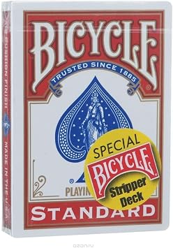 Bicycle Magic Stripper Deck - A Gaff Playing Card Trick Red