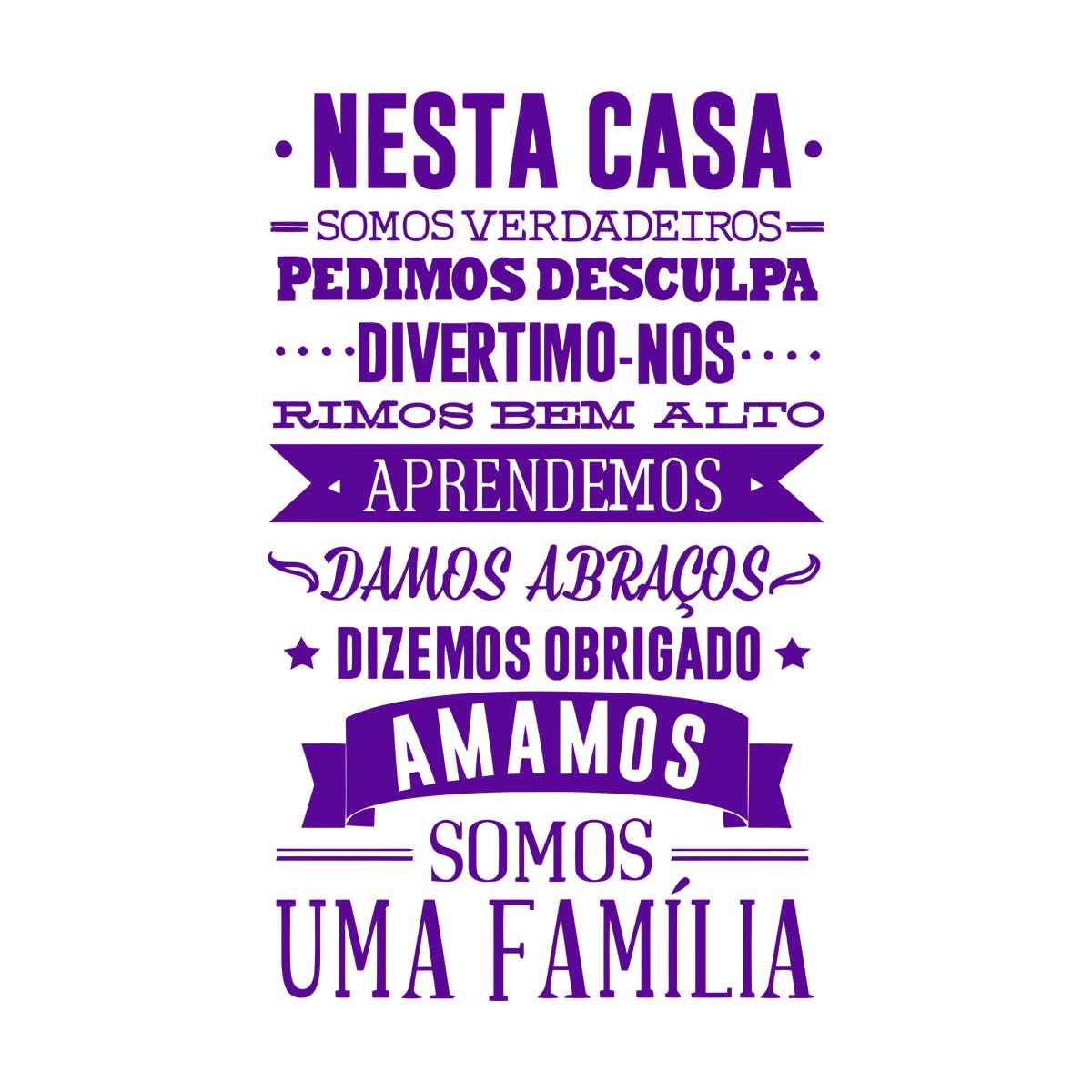 Portuguese House Rules Wall Sticker Home Decoration, Portuguese Version Wall Decals Nesta Casa em Vinil Autocolante Small - 42x70cm โ image 1