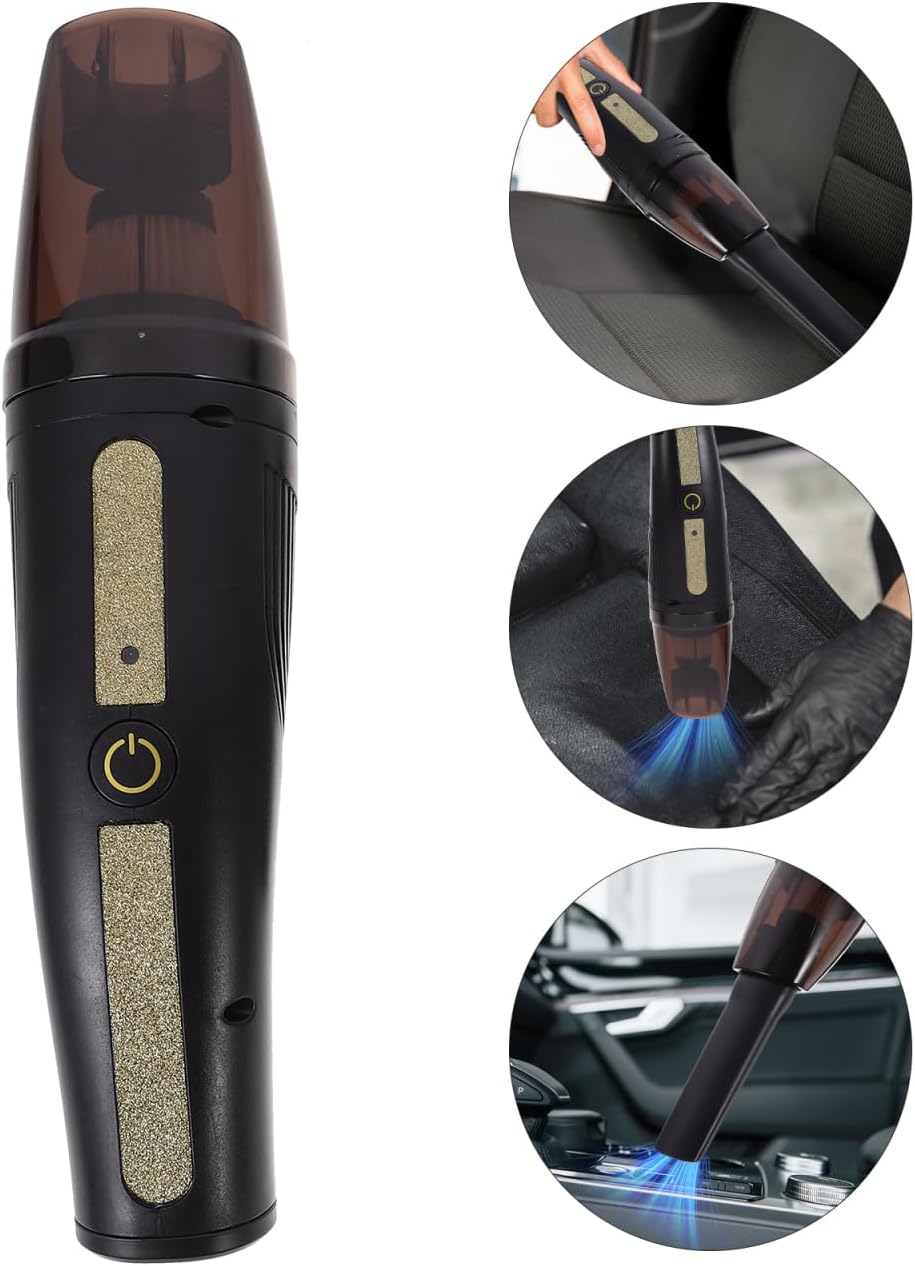 Holibanna 1set Portable Car Vacuum Cleaner Cordless Rechargeable Handheld for Effortless Cleaning Cars and Homes Compact Design Efficient Dust Removal Stylish Finish