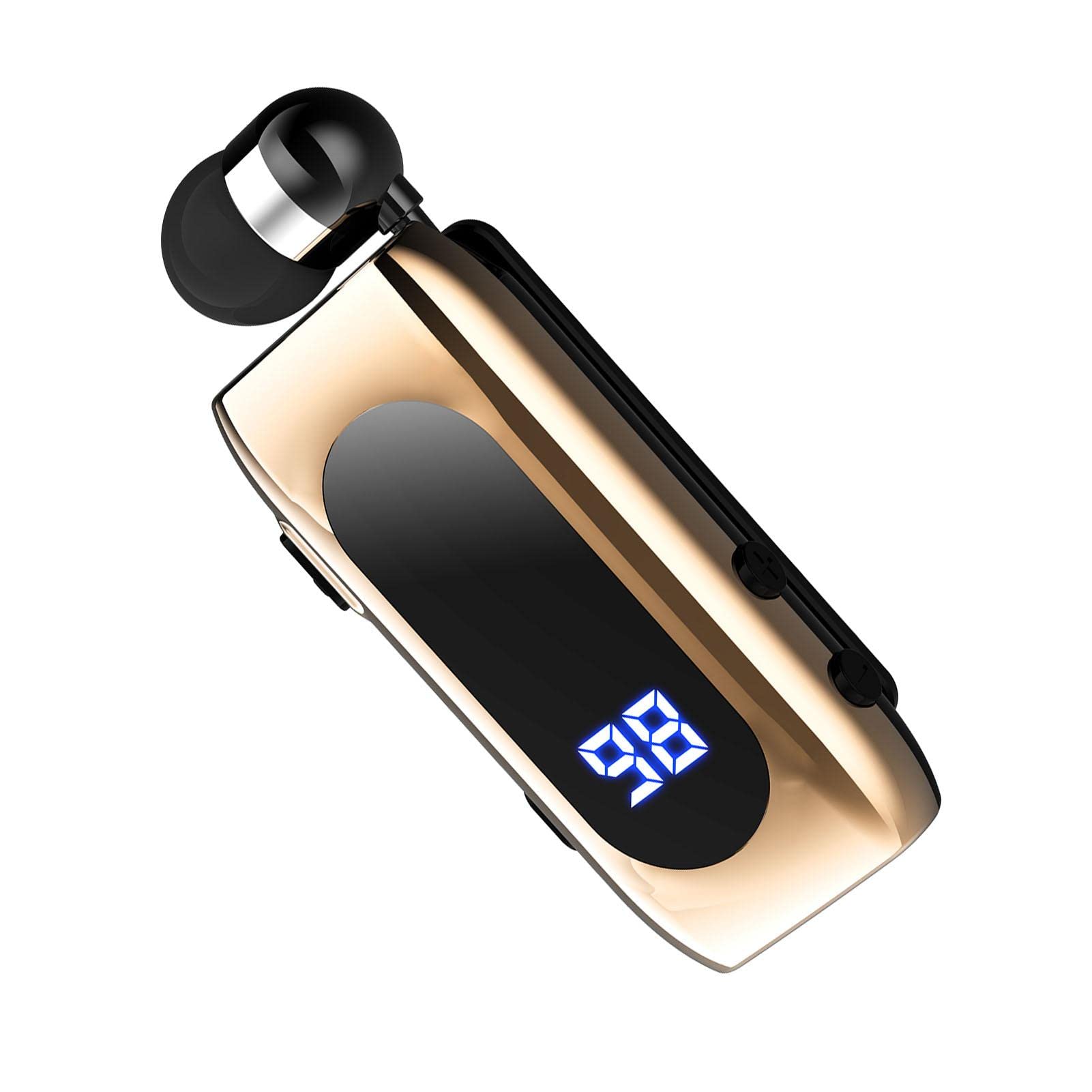 Generico Auricolare Wireless Retratte - Auricolare Vivavoce A Orecchio Singolo Wireless | Auricolari Sportivi Da Lavoro Con Clip, Auricolare Retratte Per Donna, Uomo, Ufficio, Sport