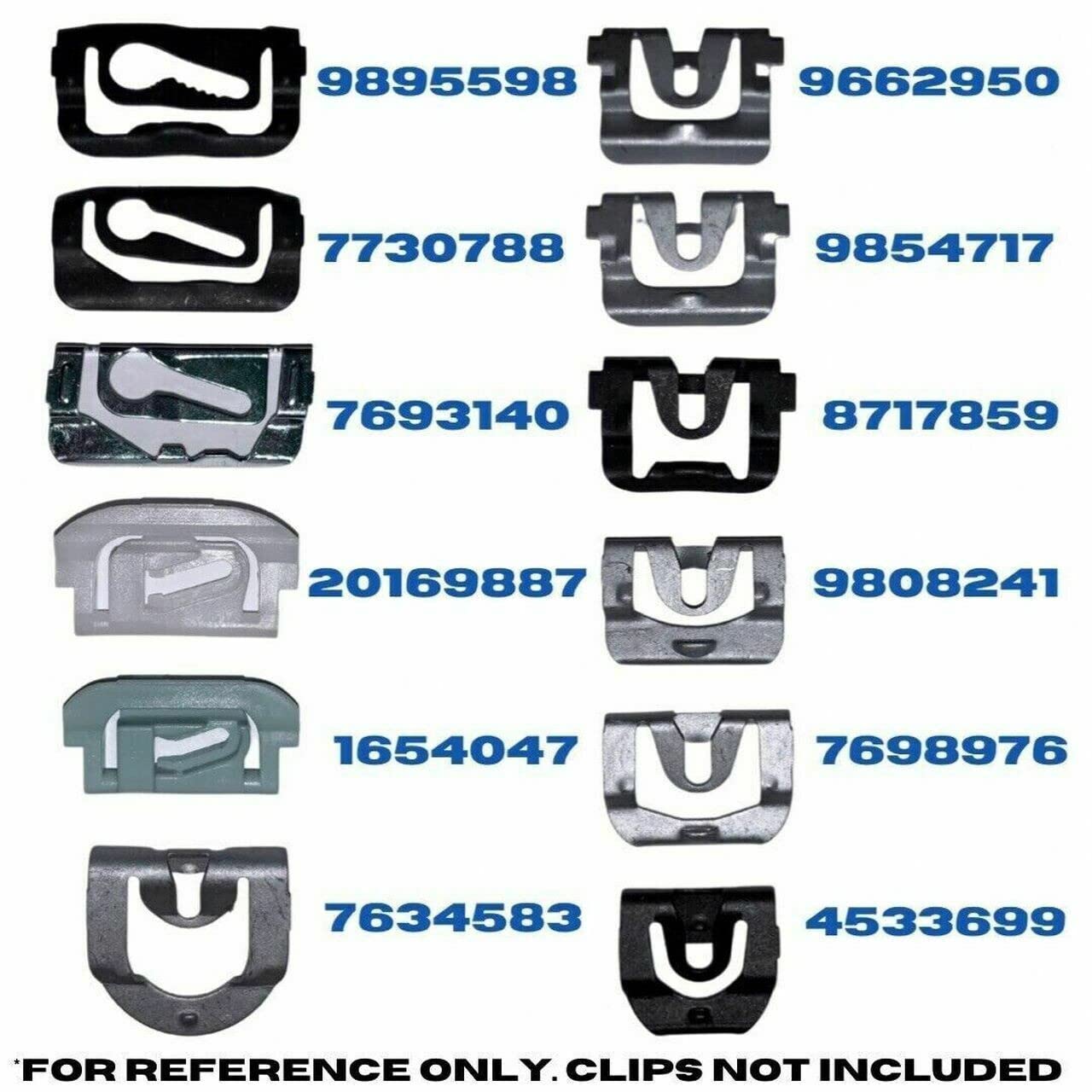 GM B-Body Reveal Molding Clips – For Front & Rear Glass Windshield Trim (1967-1990)