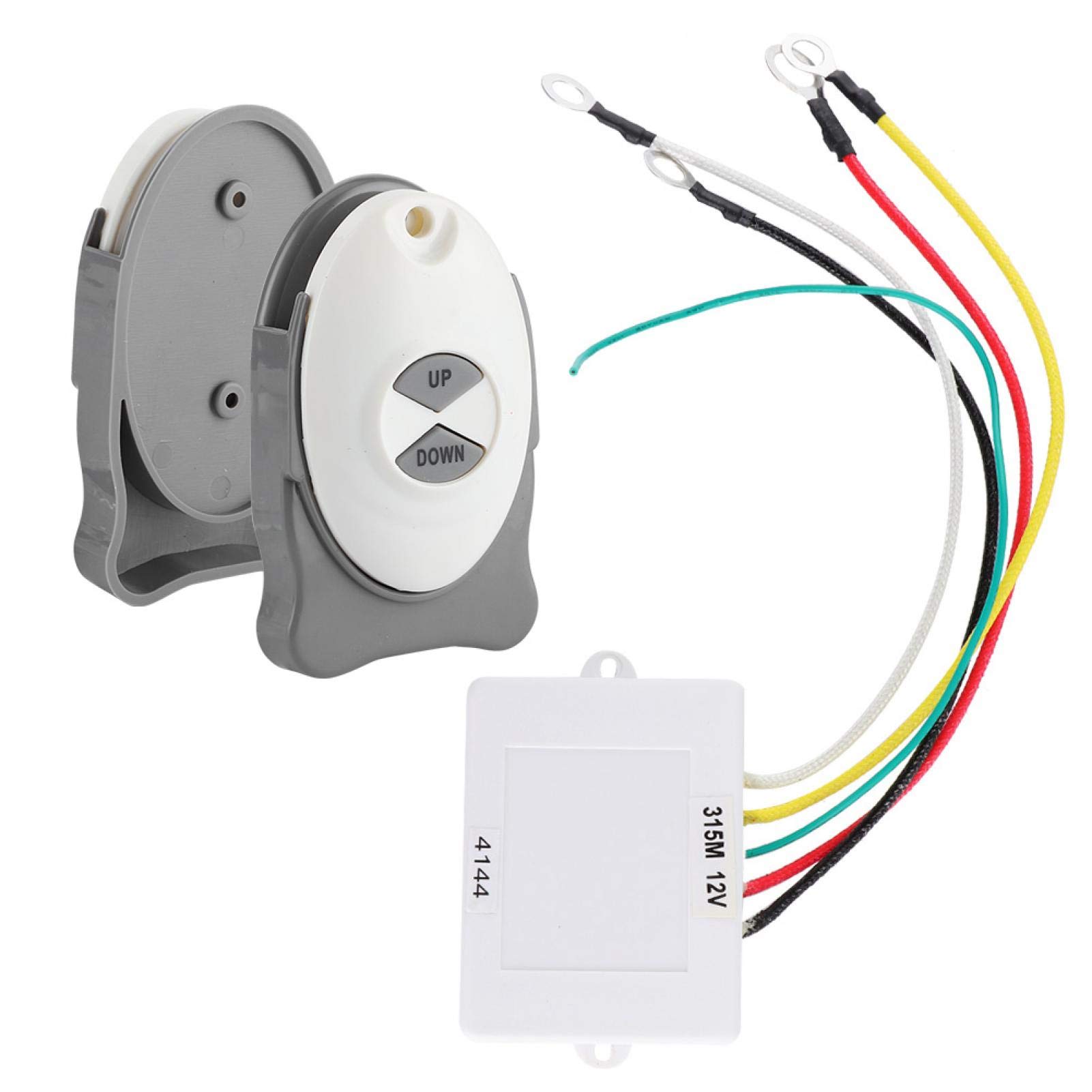 Senyar Controller per ancora, 12V Telecomando per salpa ancora senza fili Controller per assetto Accessorio per vela per barca marina con 1 ricevitore e 2 trasmettitori per interruttore wireles