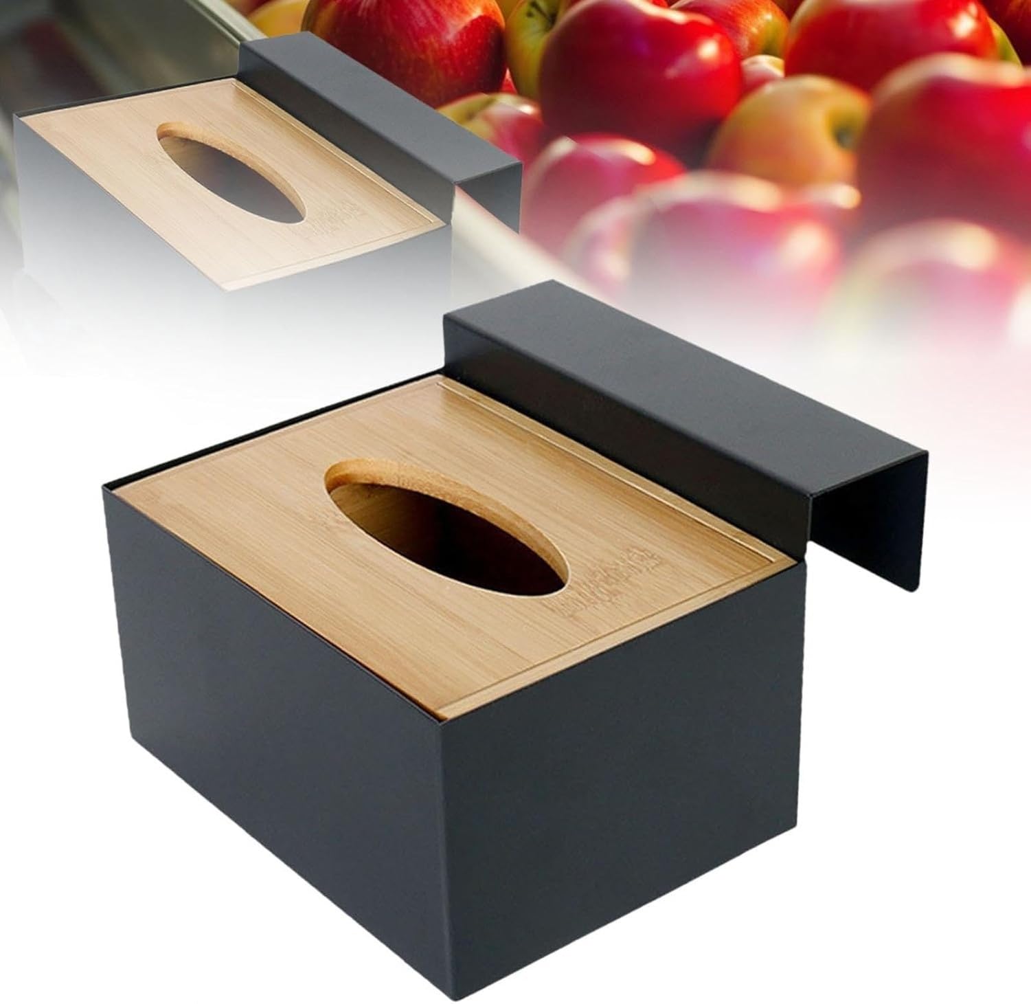 Distributeur à Gants Mural, boîte de Rangement Gain de Place pour Gants jetables, Organiseur de Gants pour Bureau, ateliers, Maison et Toilettes, Wood