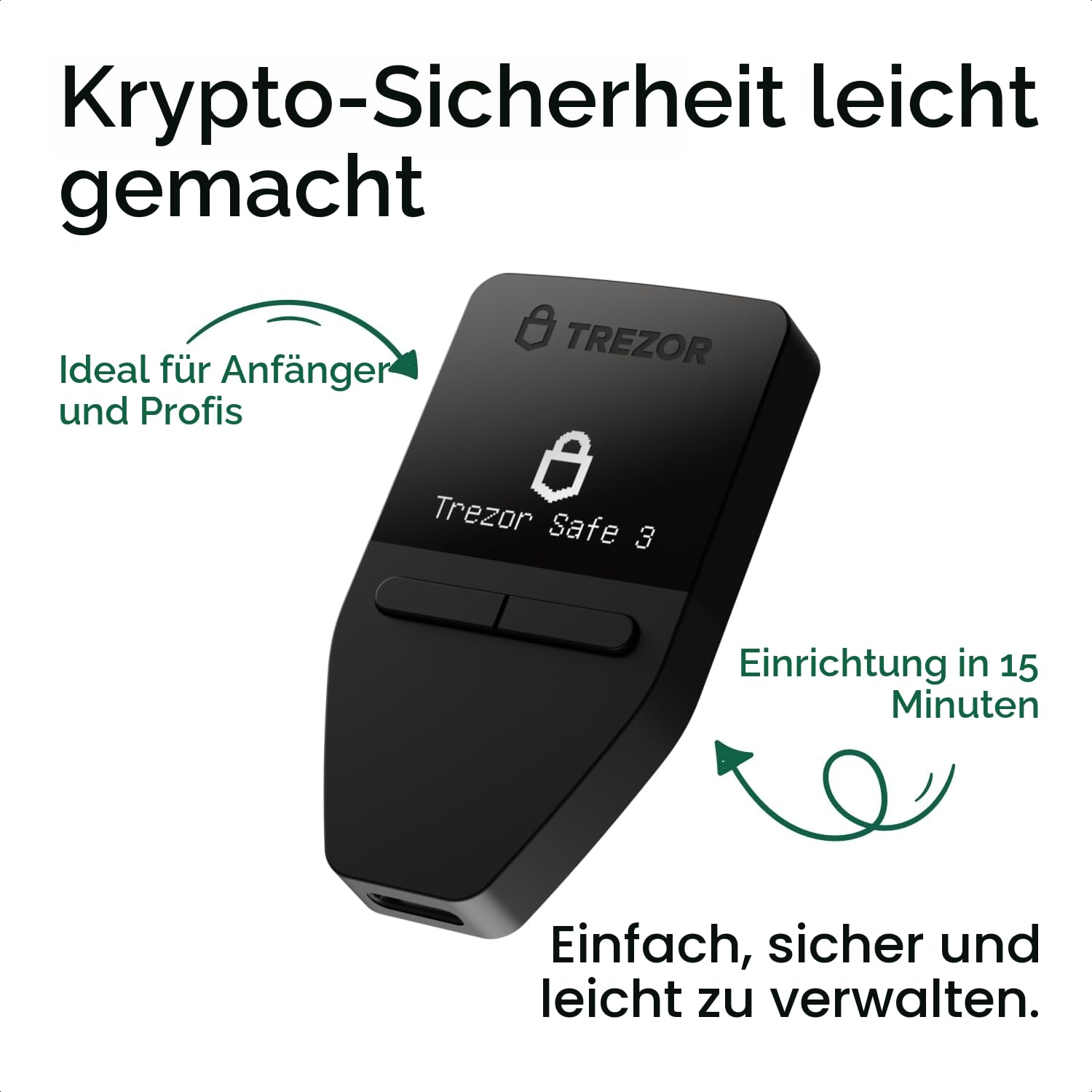 Trezor Safe 3 - Passphrase und Krypto Hardware Wallet mit Secure Element-Schutz – Kaufen,Speichern,Verwalten Sie Digitale Assets Einfach und Sicher (Galactic Rose)