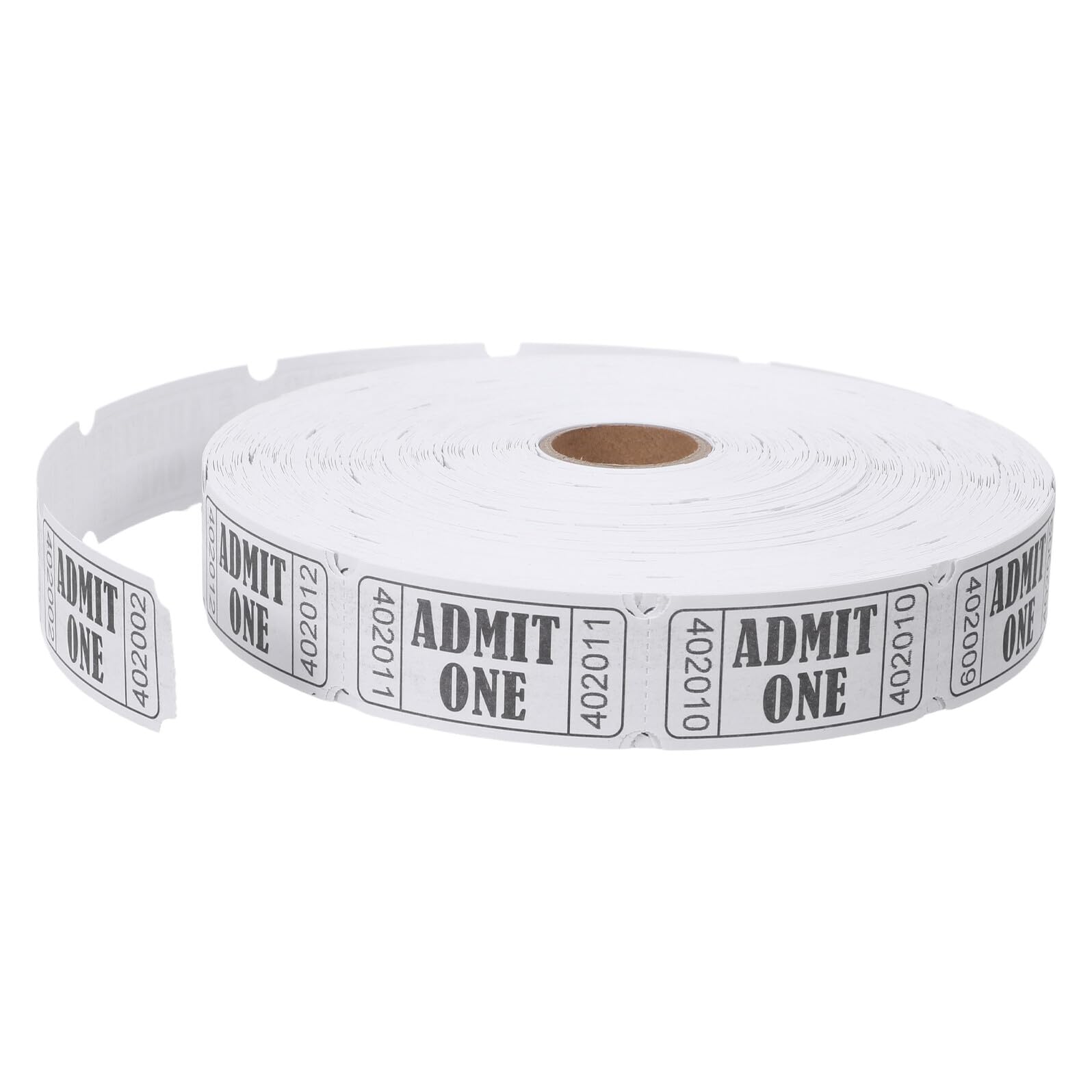 Rouleau de 2000 Billets de Tombola Numérotés en Papier Blanc Impression Solide, Design Élégant pour Récompense de Classe et Événements Festifs