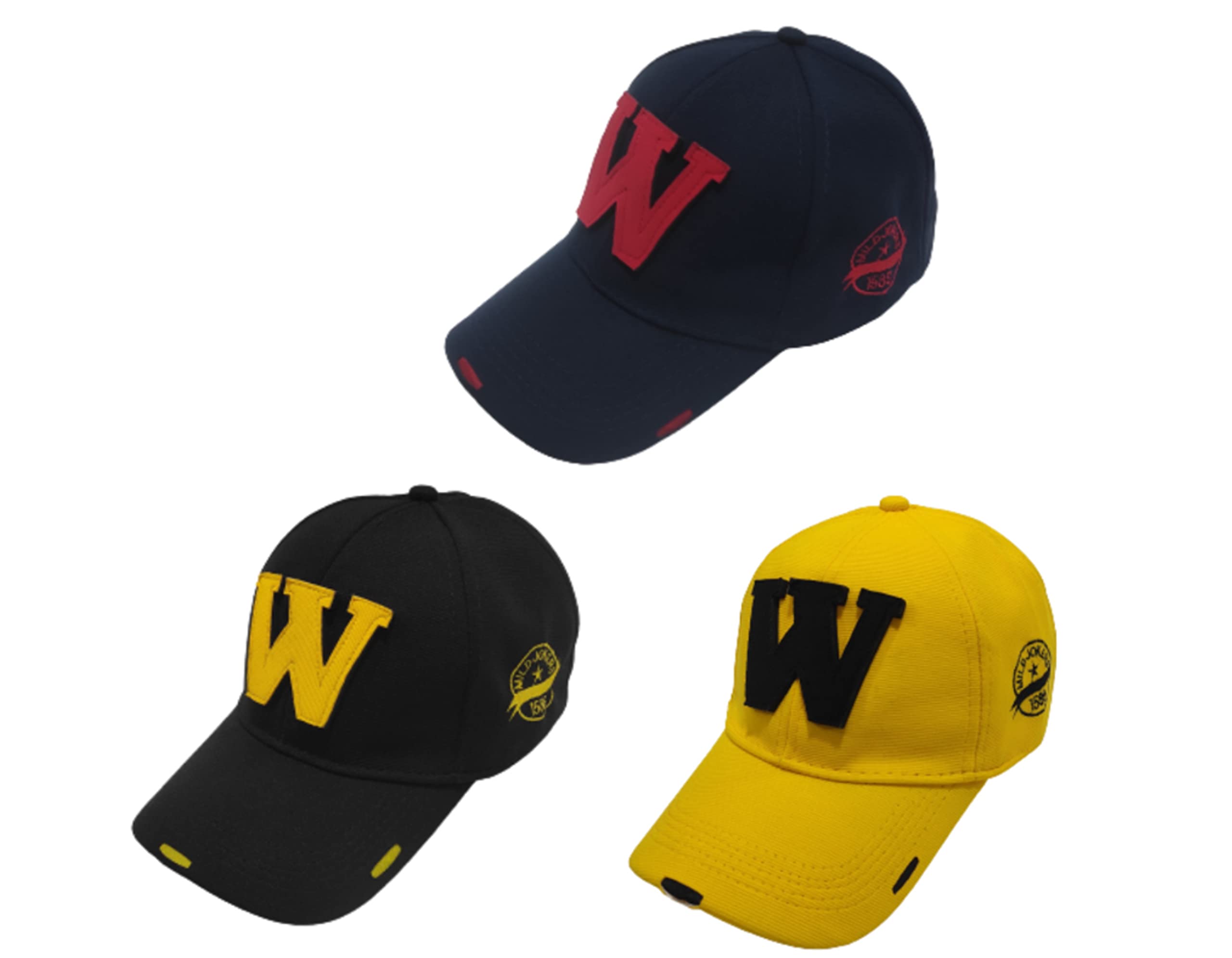 Baseball Pack of 3 Caps for Mens and Womens UV- Protection Stylish Cotton Blend W Caps Men for All Fashion Caps for Boys and Girls Use Indoor Outdoor and All Activities