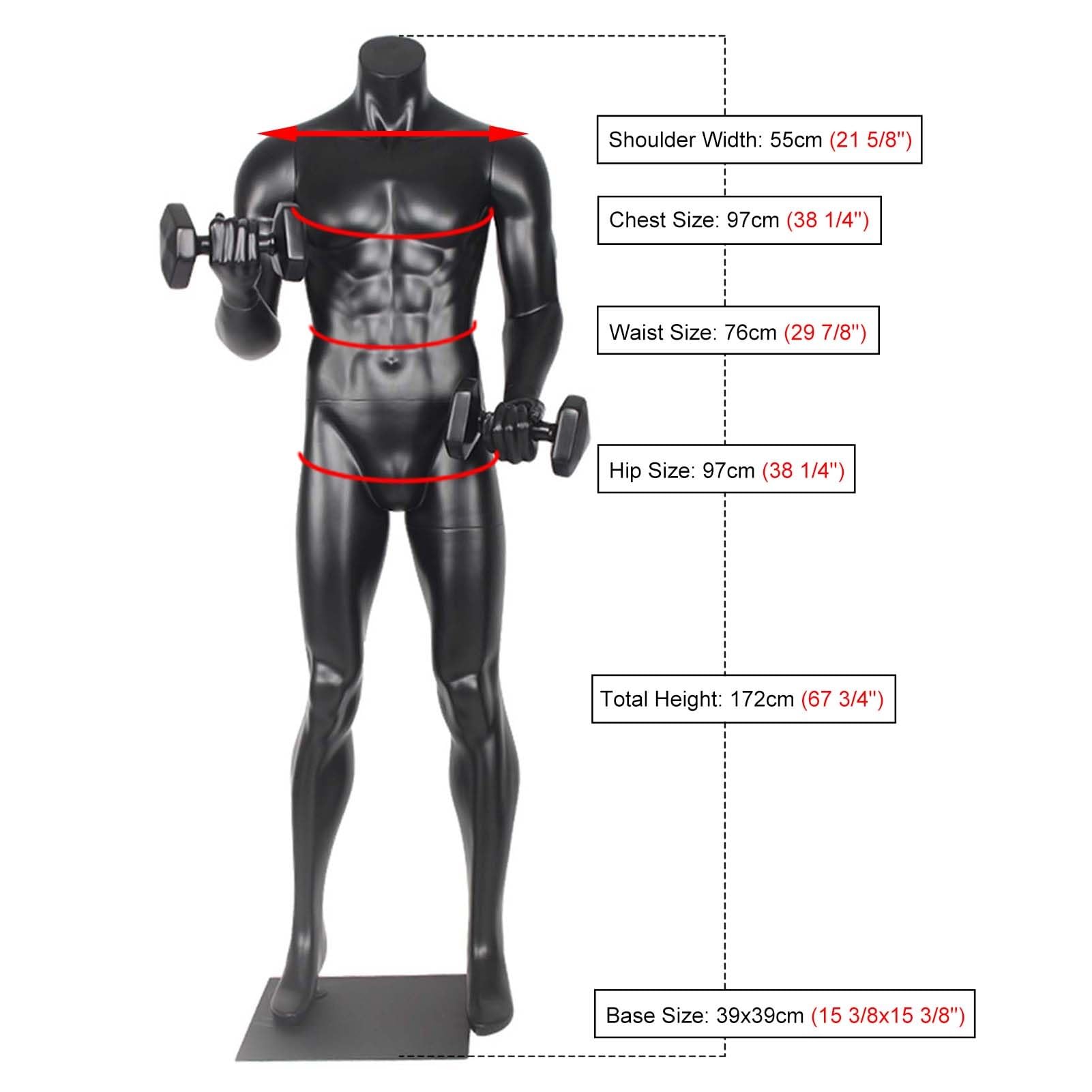 Manekin na całe ciało, manekin manekin do fitnessu do witryny sklepu sportowego, lekkie manekiny męskie/żeńskie (Male a)