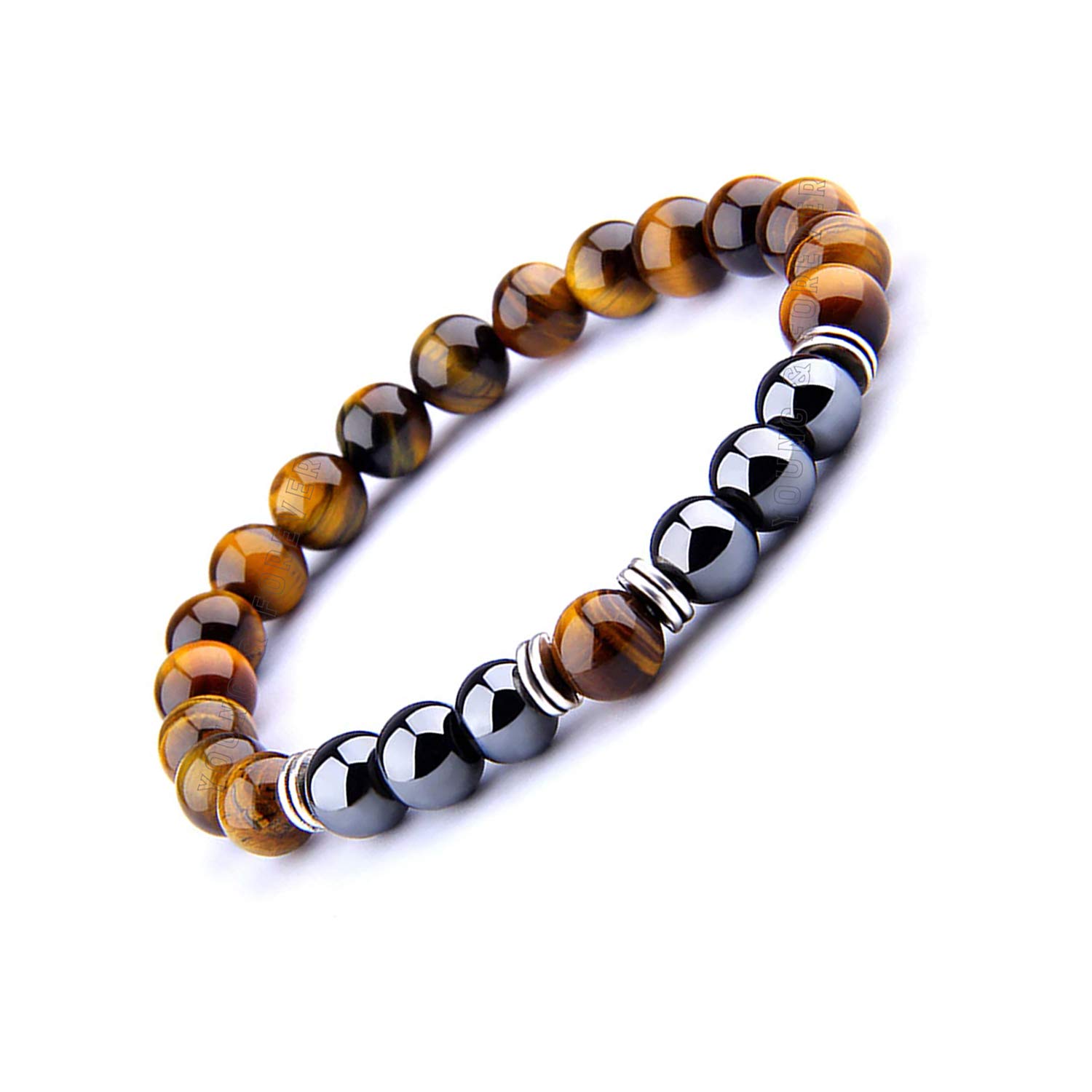 Young & Forever Gift DVine Reiki Gemstone Hematite and Golden Tiger Eye Detoxification and Balance Healing Stone Stretch Bracelet for Men, Women (B08KWGBSG7) Amazon Price History, Amazon Price Tracker